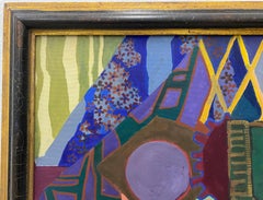 Mid Century Modern Multi Color Abstract Painting by Mayer C.1951