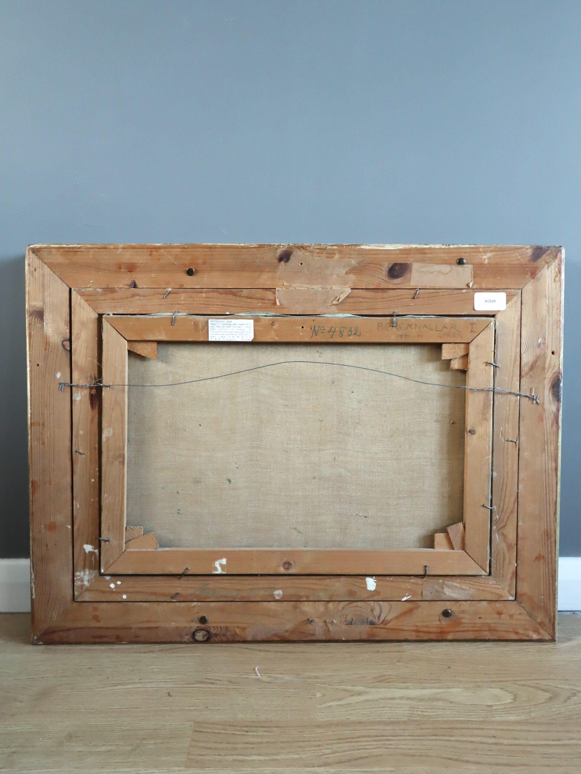 Mid Century Modern Schwedisch Abstrakte Landschaft Ölgemälde - Hillside Rhythm im Angebot 5