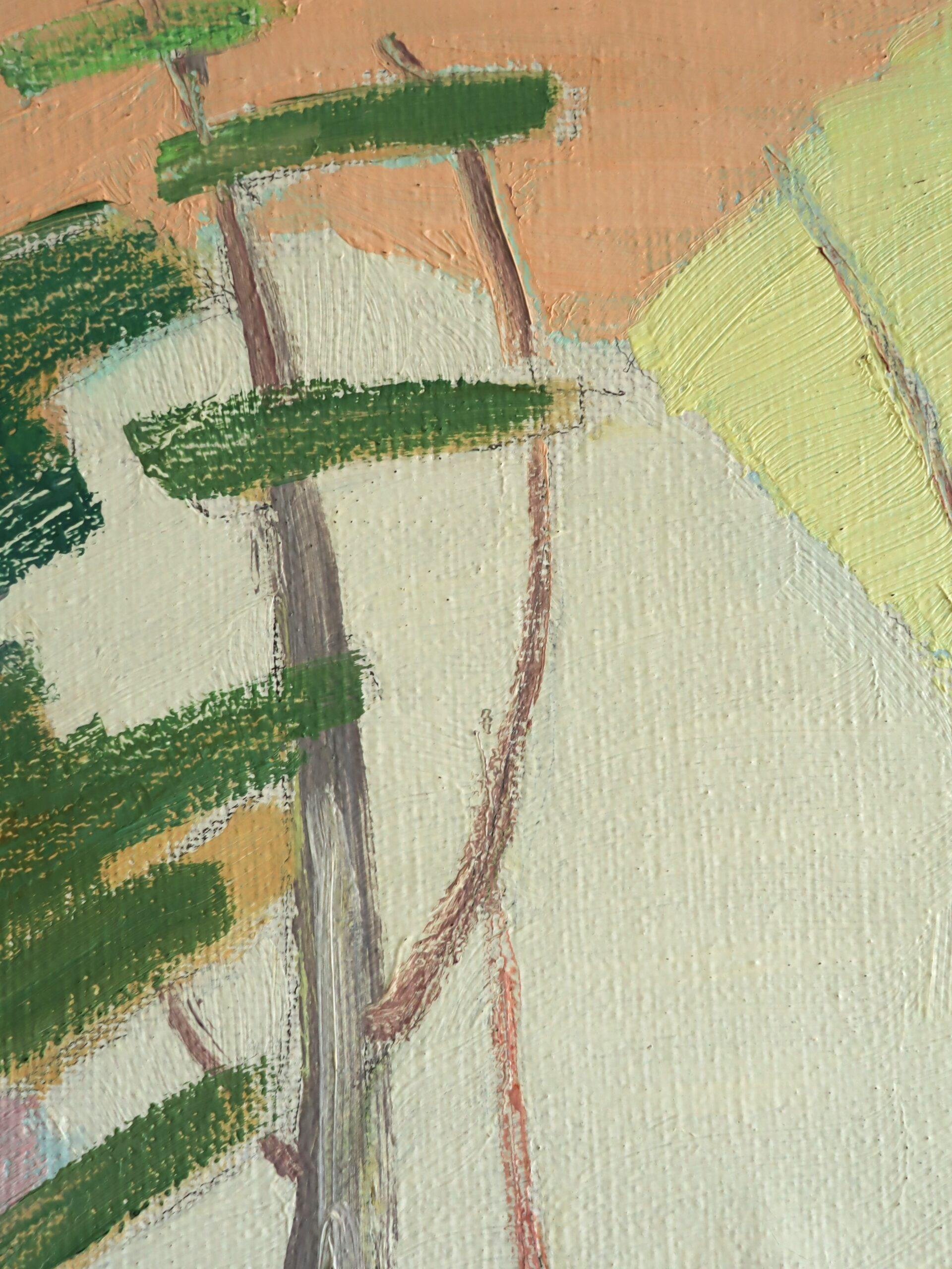 Pittura ad olio di paesaggio astratto svedese della metà del secolo scorso - Ritmi del vento in vendita 8