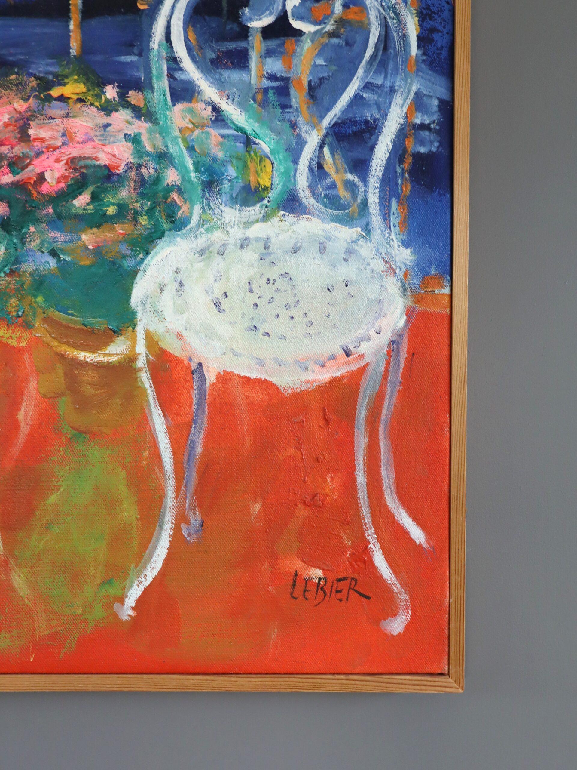 Nature morte suédoise du milieu du siècle - Balcon ensoleillé en vente 1