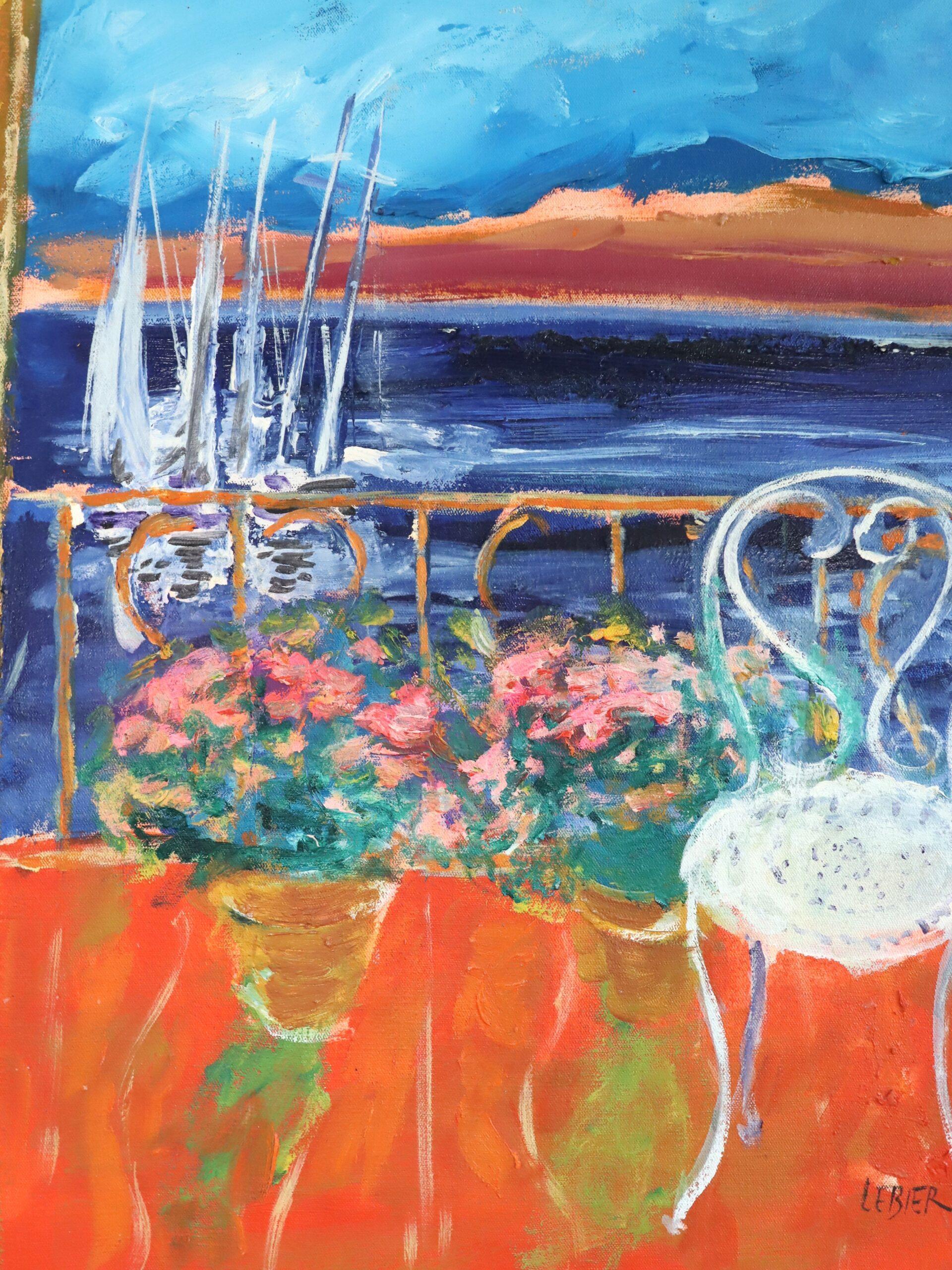 Nature morte suédoise du milieu du siècle - Balcon ensoleillé en vente 2