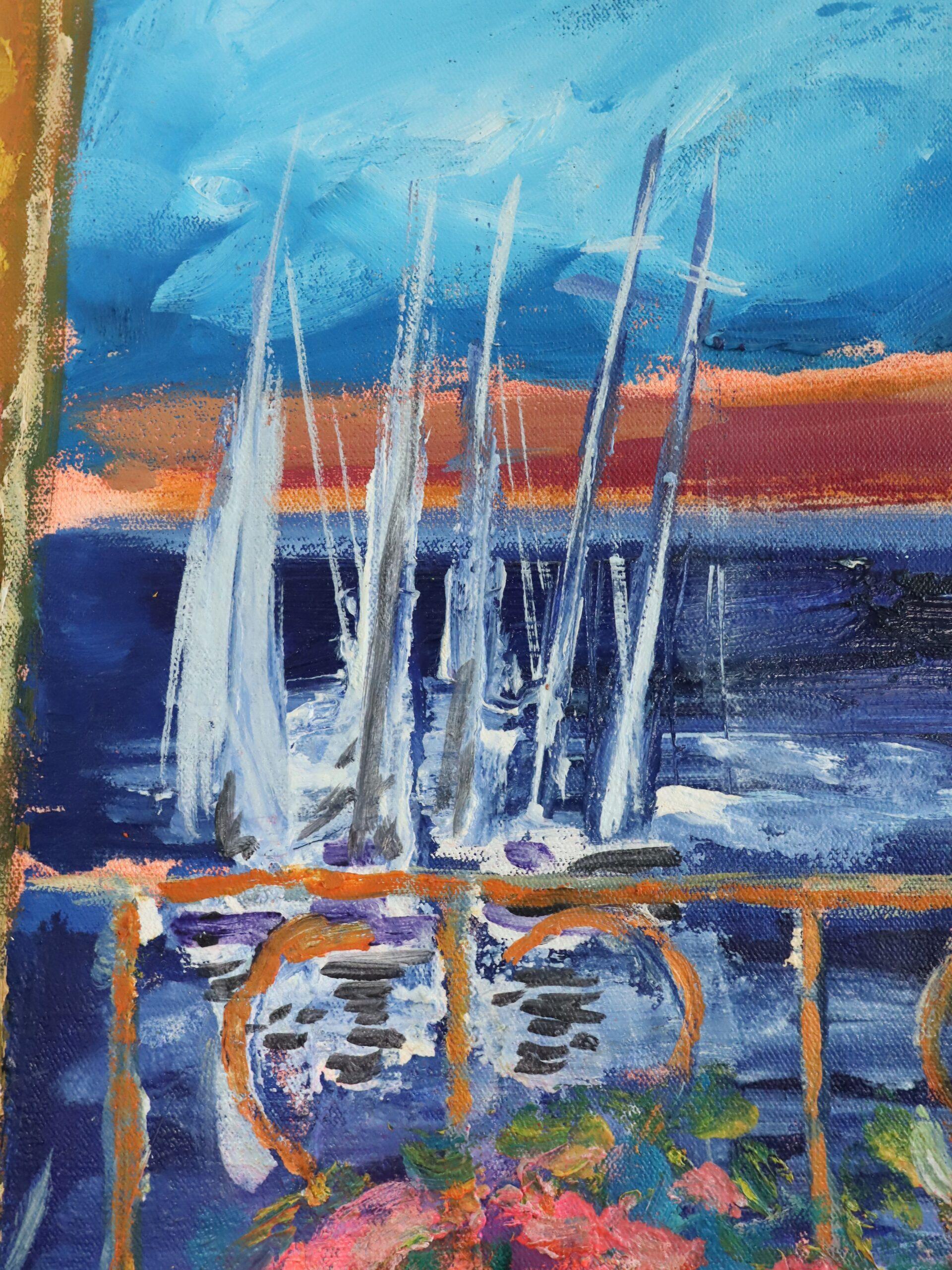 Nature morte suédoise du milieu du siècle - Balcon ensoleillé en vente 3