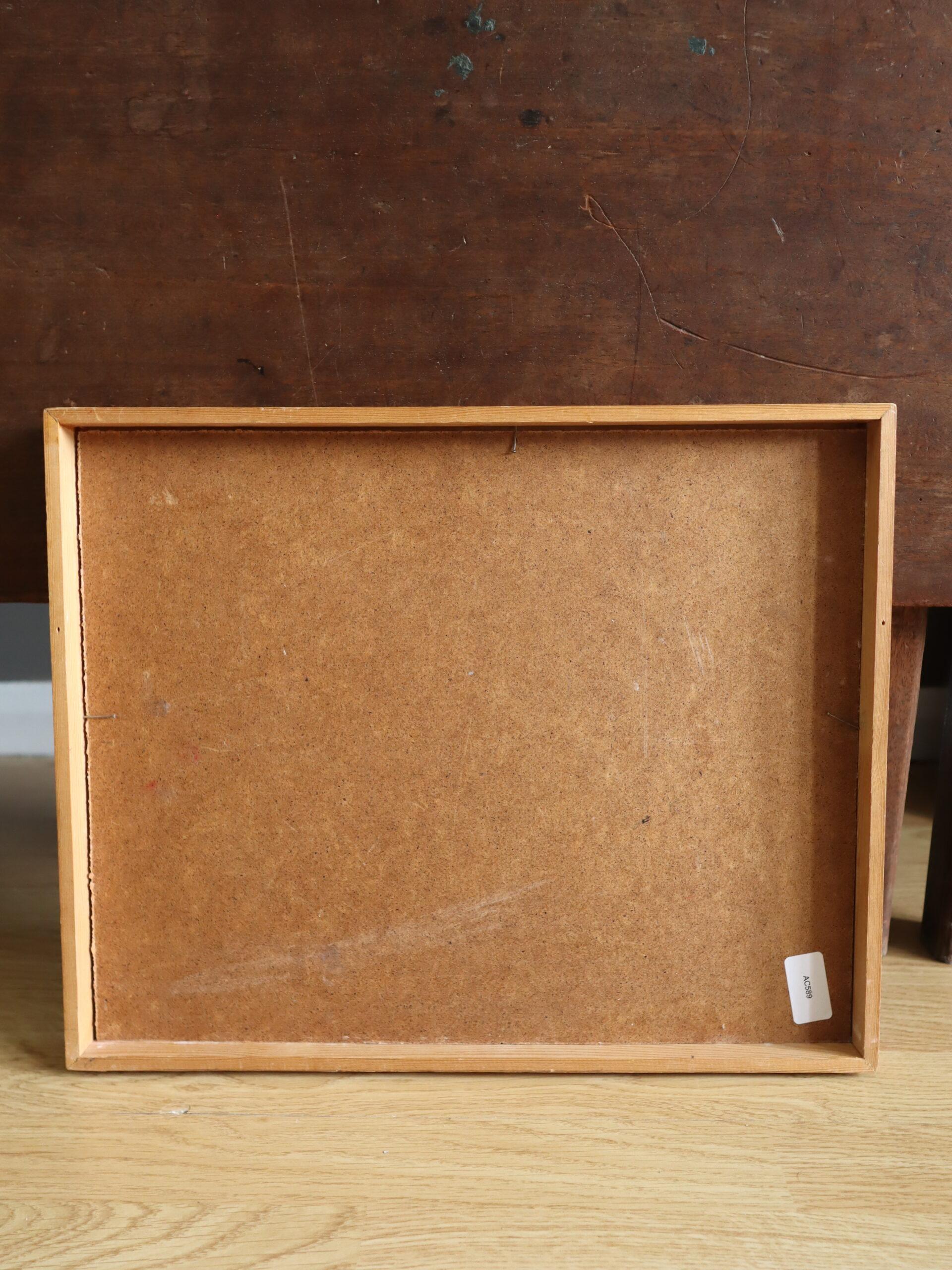 Schwedisches expressives figuratives Ölgemälde aus der Mitte des Jahrhunderts - Auf dem Markt im Angebot 4