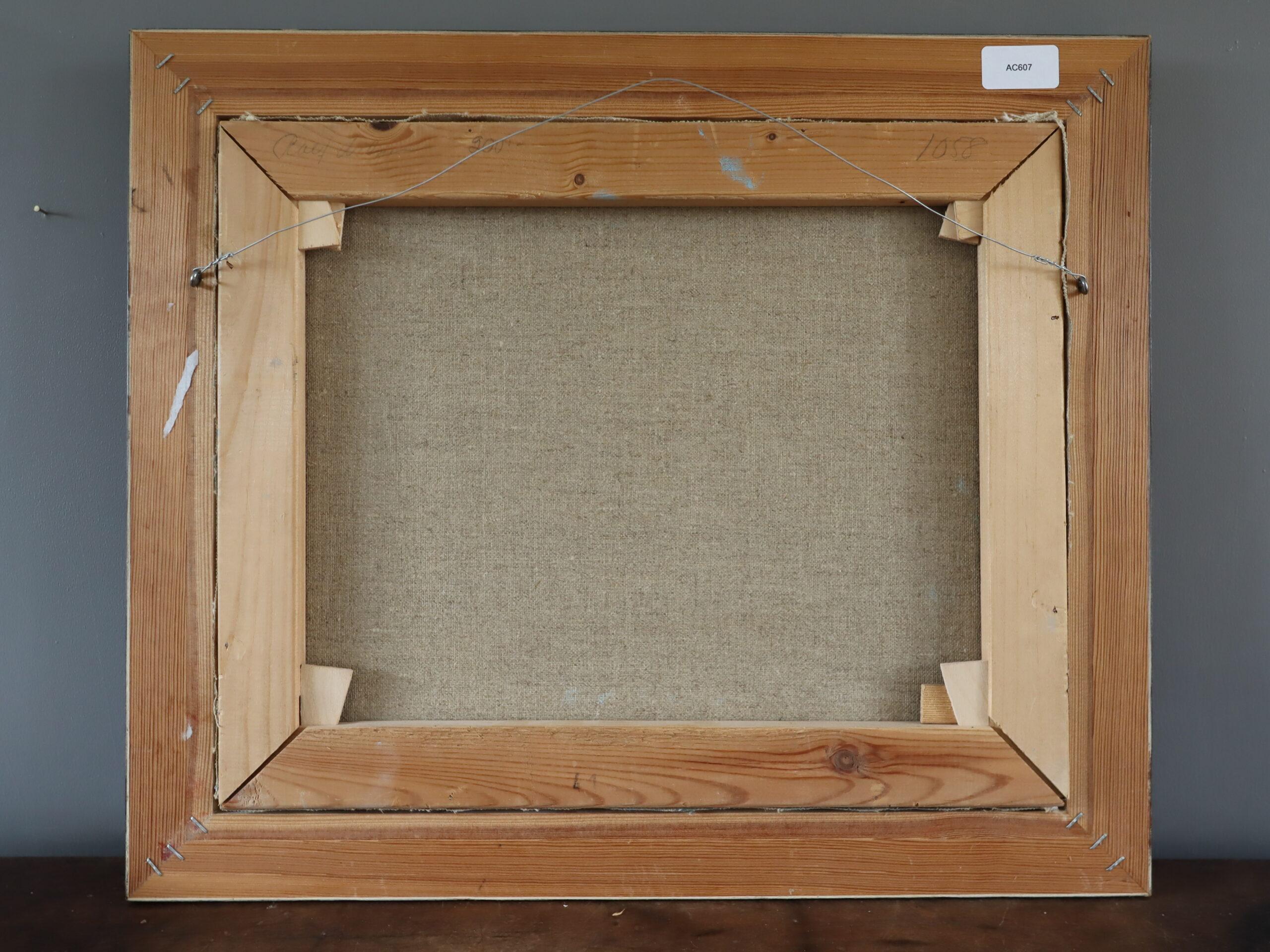 Peinture à l'huile de paysage suédois expressif du milieu du siècle dernier - Farmhouse Cottage en vente 9