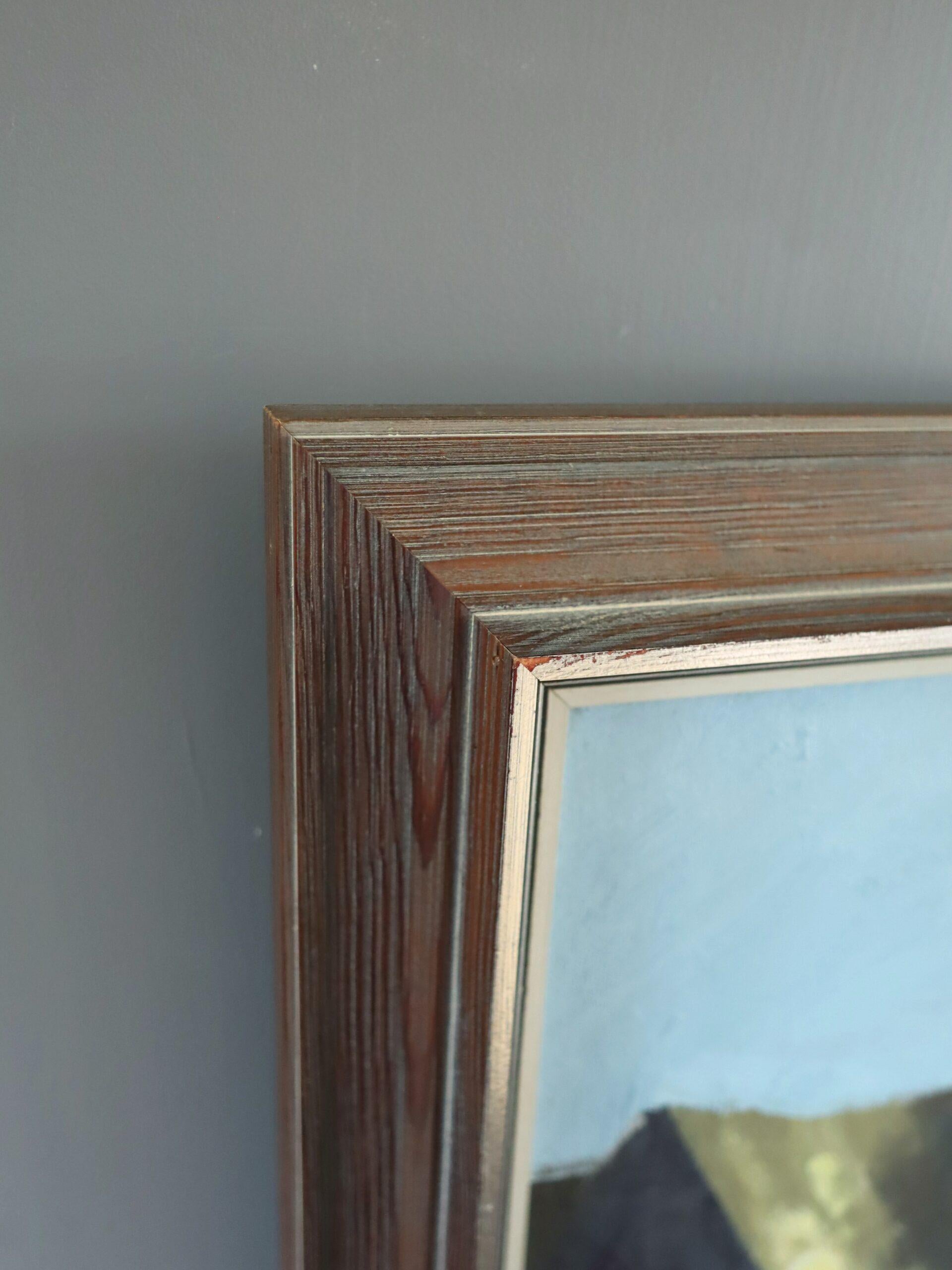 Peinture à l'huile de paysage suédois expressif du milieu du siècle dernier - Farmhouse Cottage en vente 2