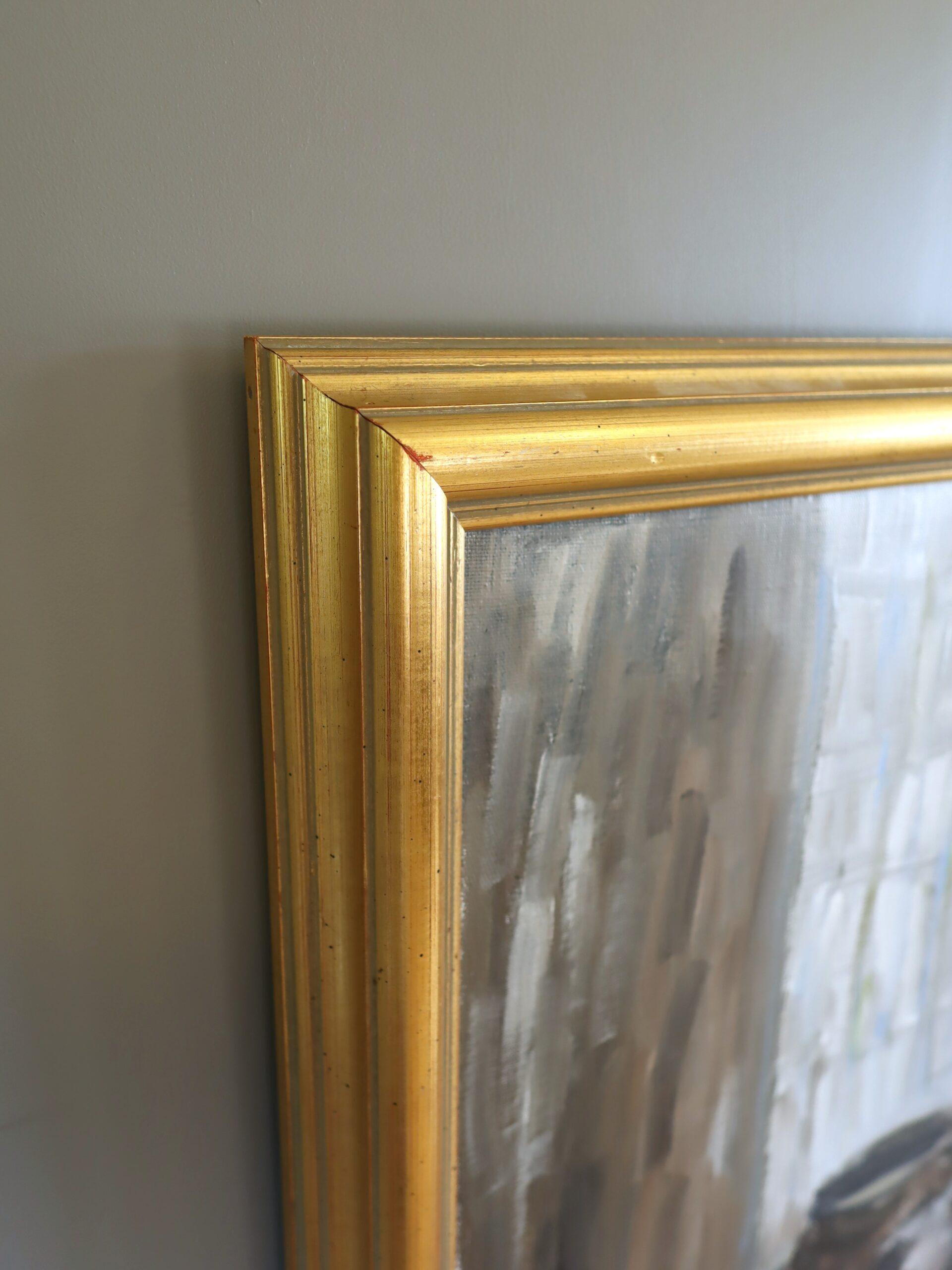 Mid Century Modern Swedish Expressive Still Life Oil Painting - Quiet Hours For Sale 3