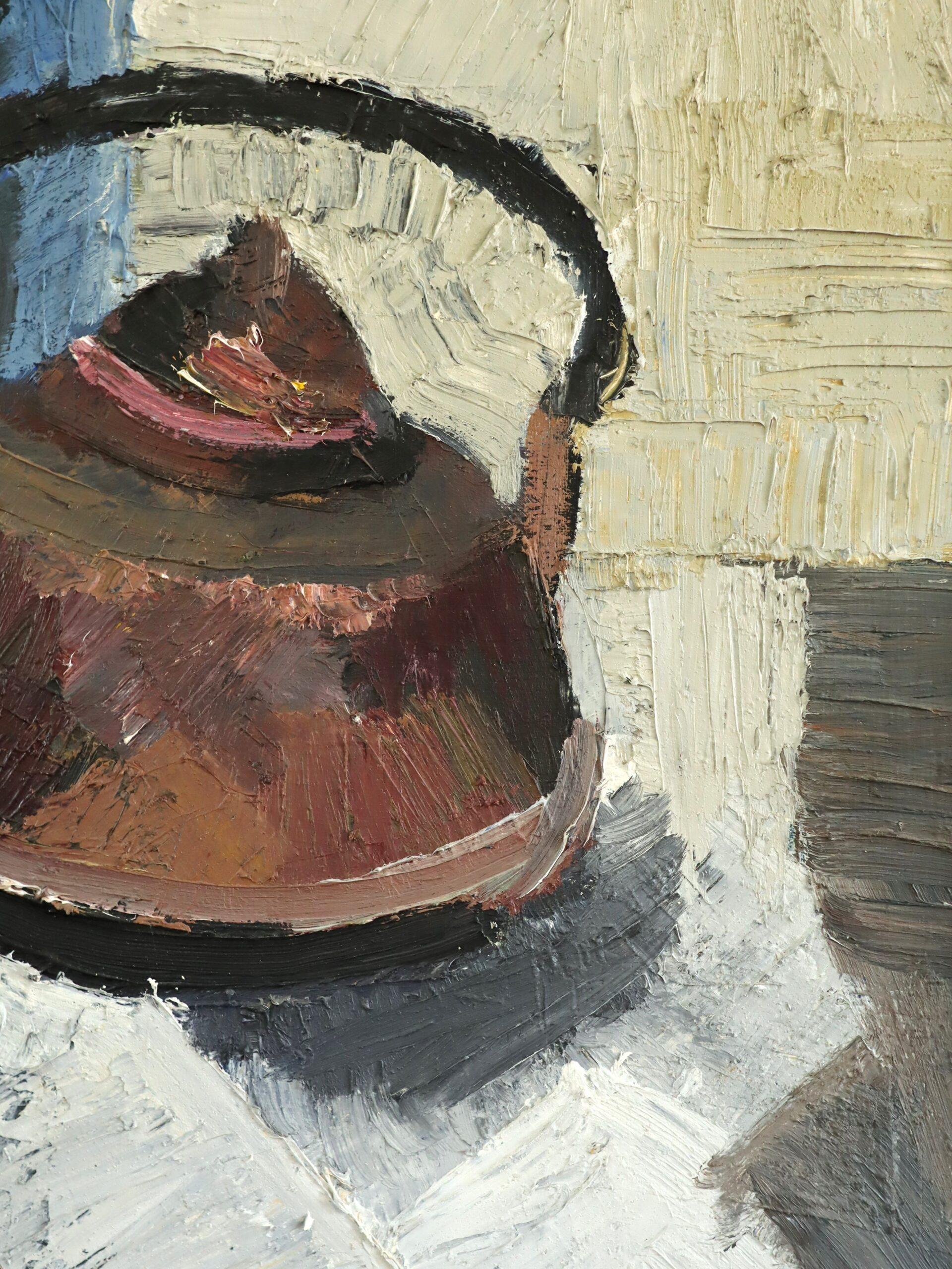 Nature morte suédoise expressive du milieu du siècle dernier - La bouilloire en vente 5