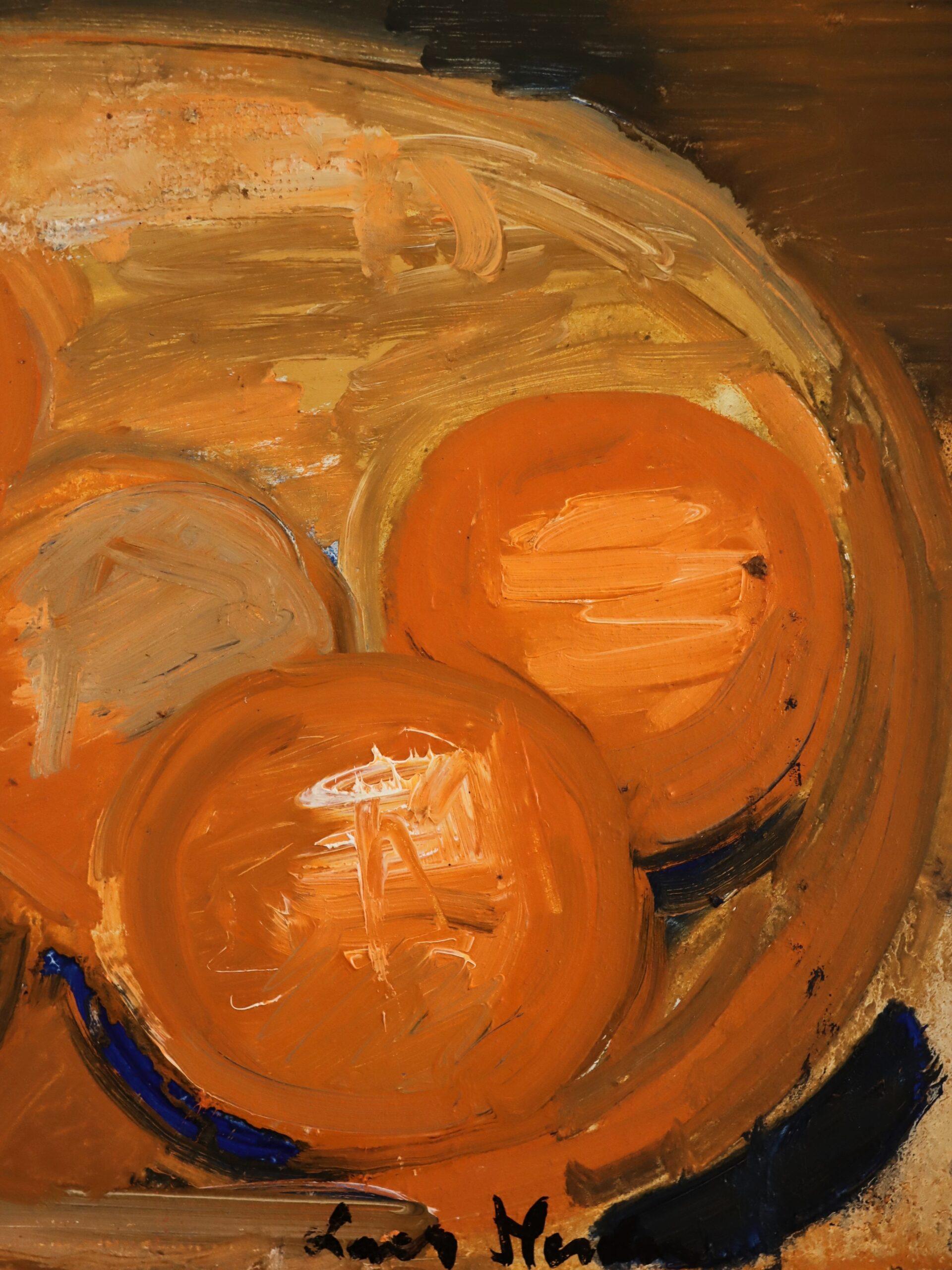 Peinture à l'huile de nature morte suédoise expressive de style The Moderns - Zest en vente 5