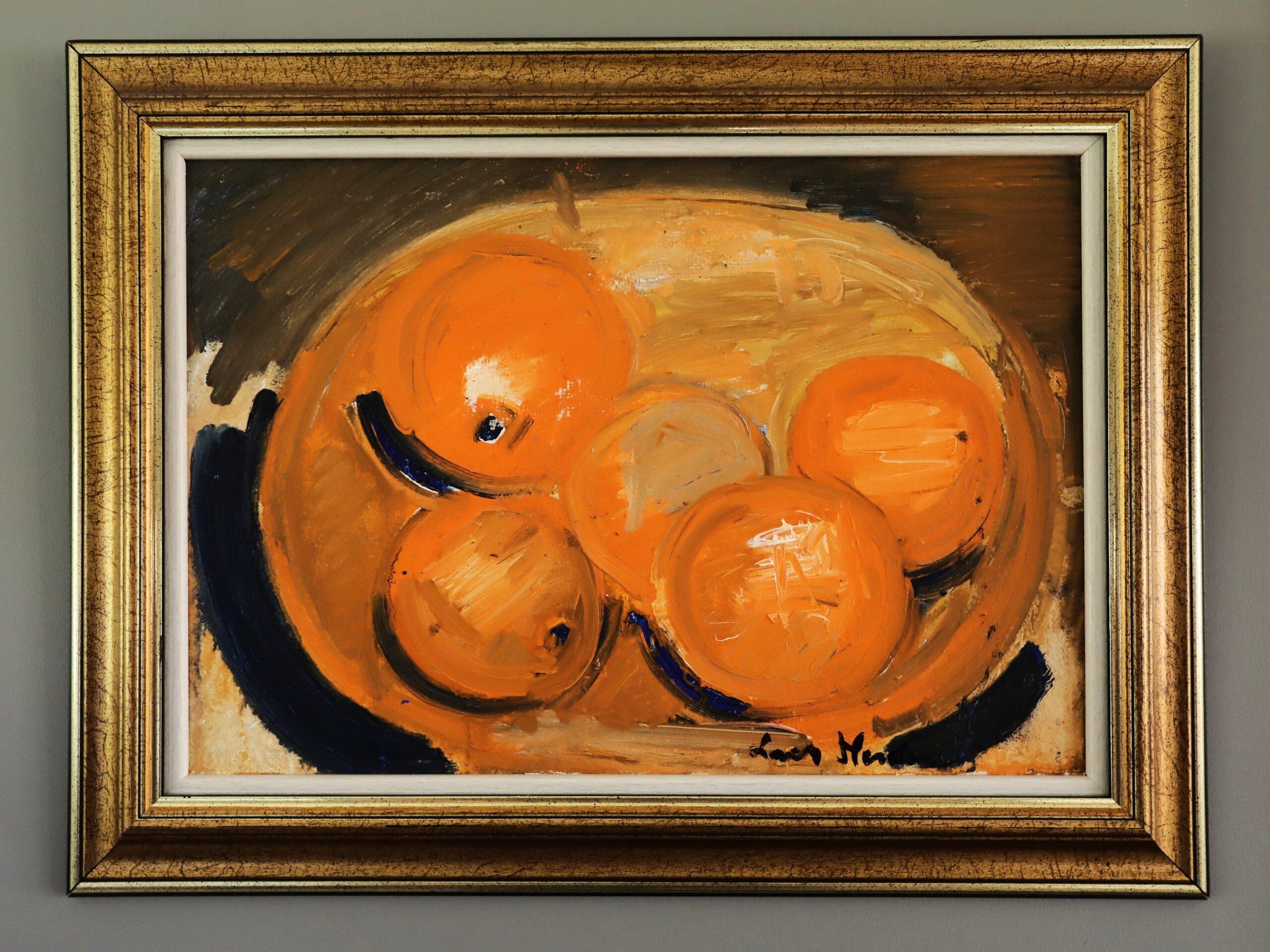 Peinture à l'huile de nature morte suédoise expressive de style The Moderns - Zest - Painting de Unknown