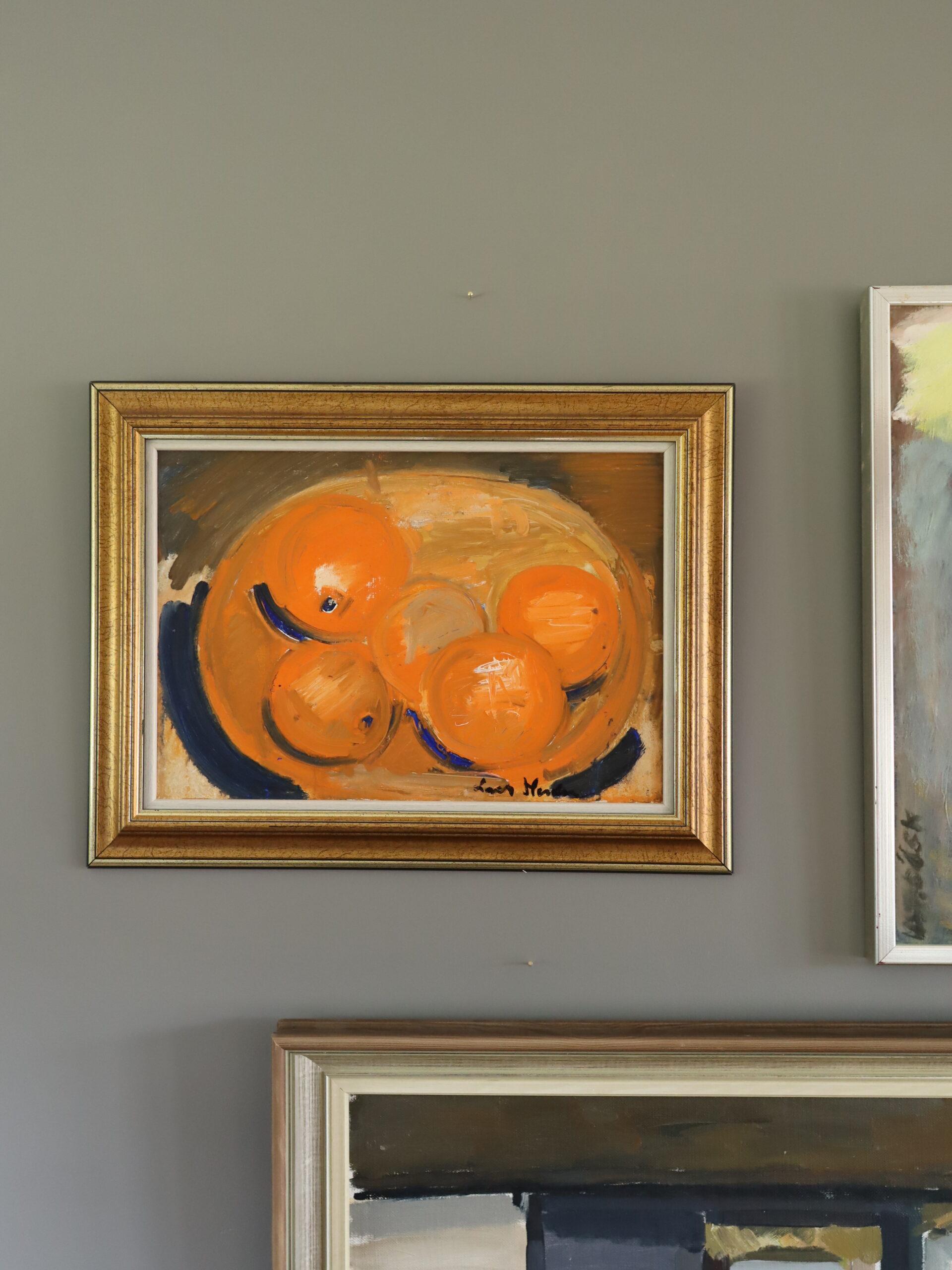 Peinture à l'huile de nature morte suédoise expressive de style The Moderns - Zest - Moderne Painting par Unknown
