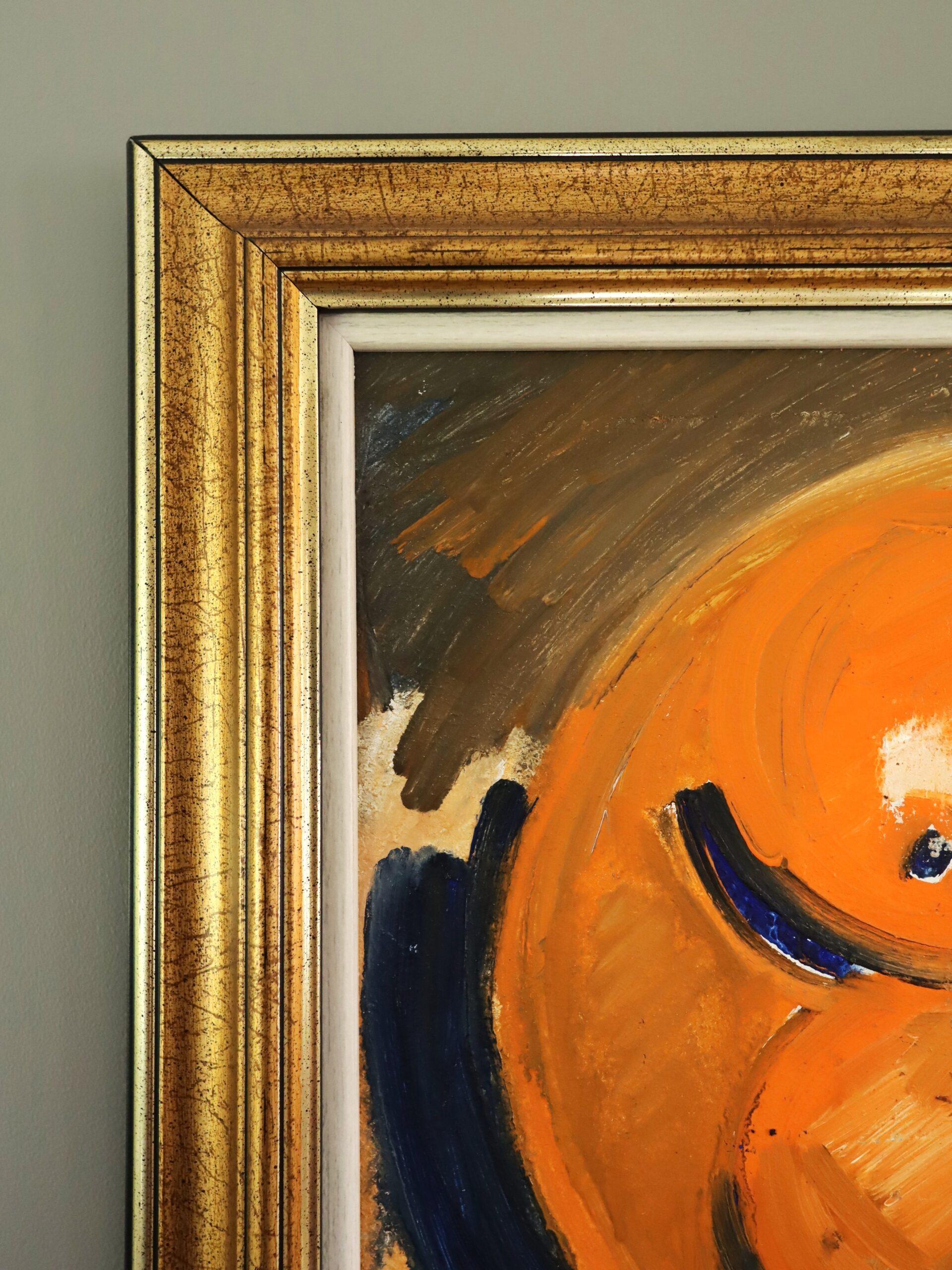 Peinture à l'huile de nature morte suédoise expressive de style The Moderns - Zest en vente 1