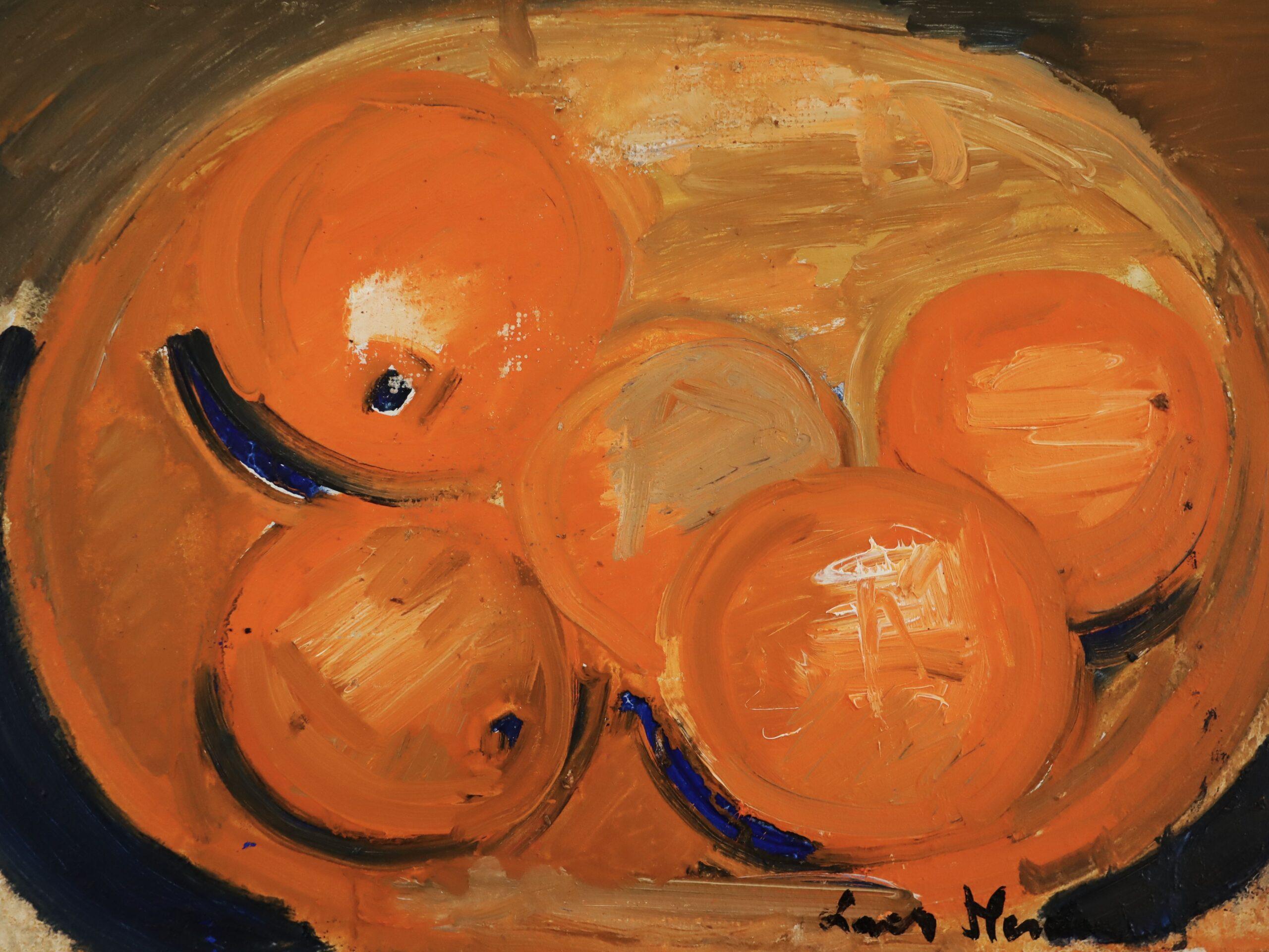 Peinture à l'huile de nature morte suédoise expressive de style The Moderns - Zest en vente 3