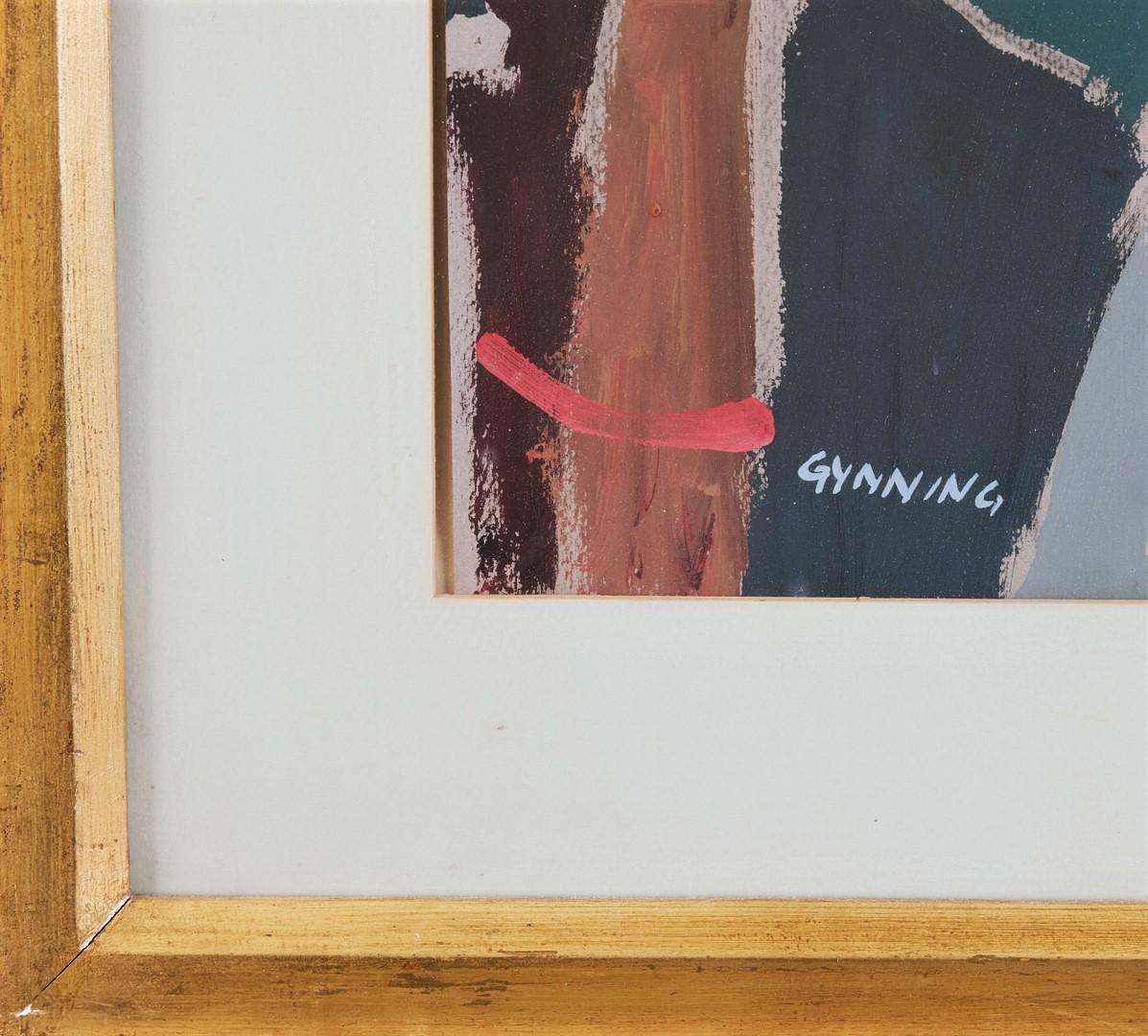 Mid Century Modern Swedish Figurative Abstract Watercolour - Swinging Acrobats 1