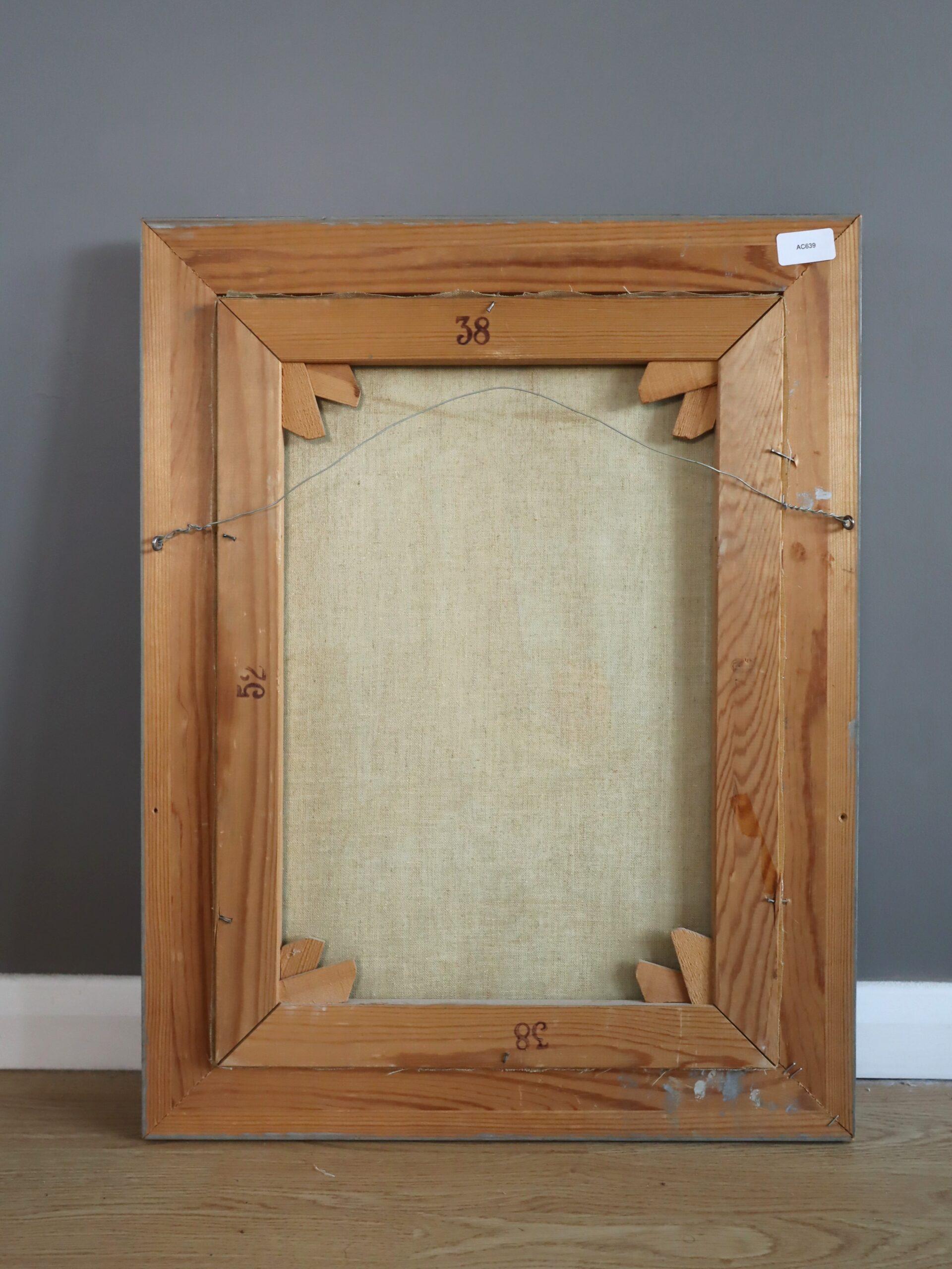 Peinture à l'huile géométrique suédoise du milieu du siècle dernier - Nature morte construite en vente 6