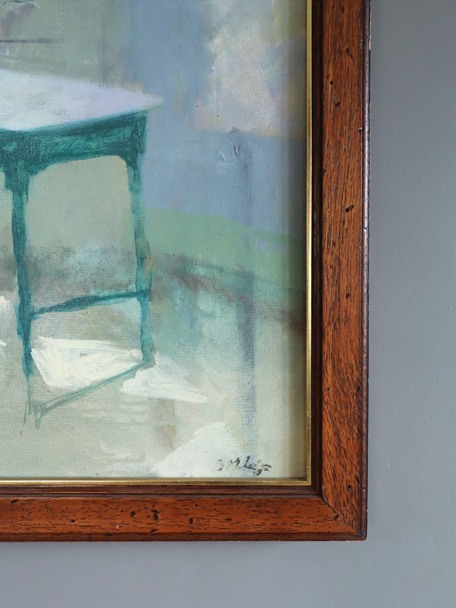 Nature morte d'intérieur suédoise du milieu du siècle - Lumière du soleil et table en vente 1