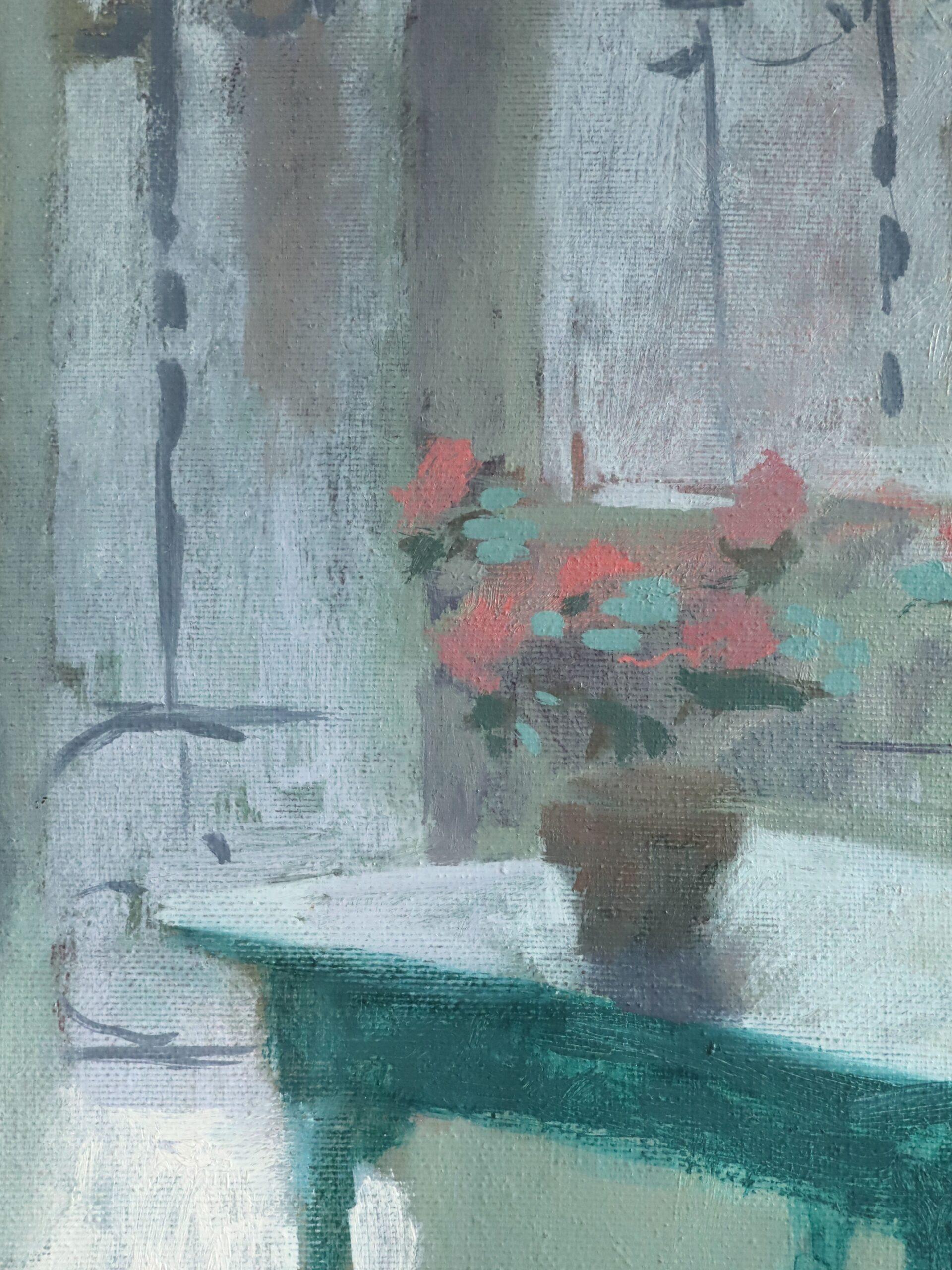 Nature morte d'intérieur suédoise du milieu du siècle - Lumière du soleil et table en vente 3