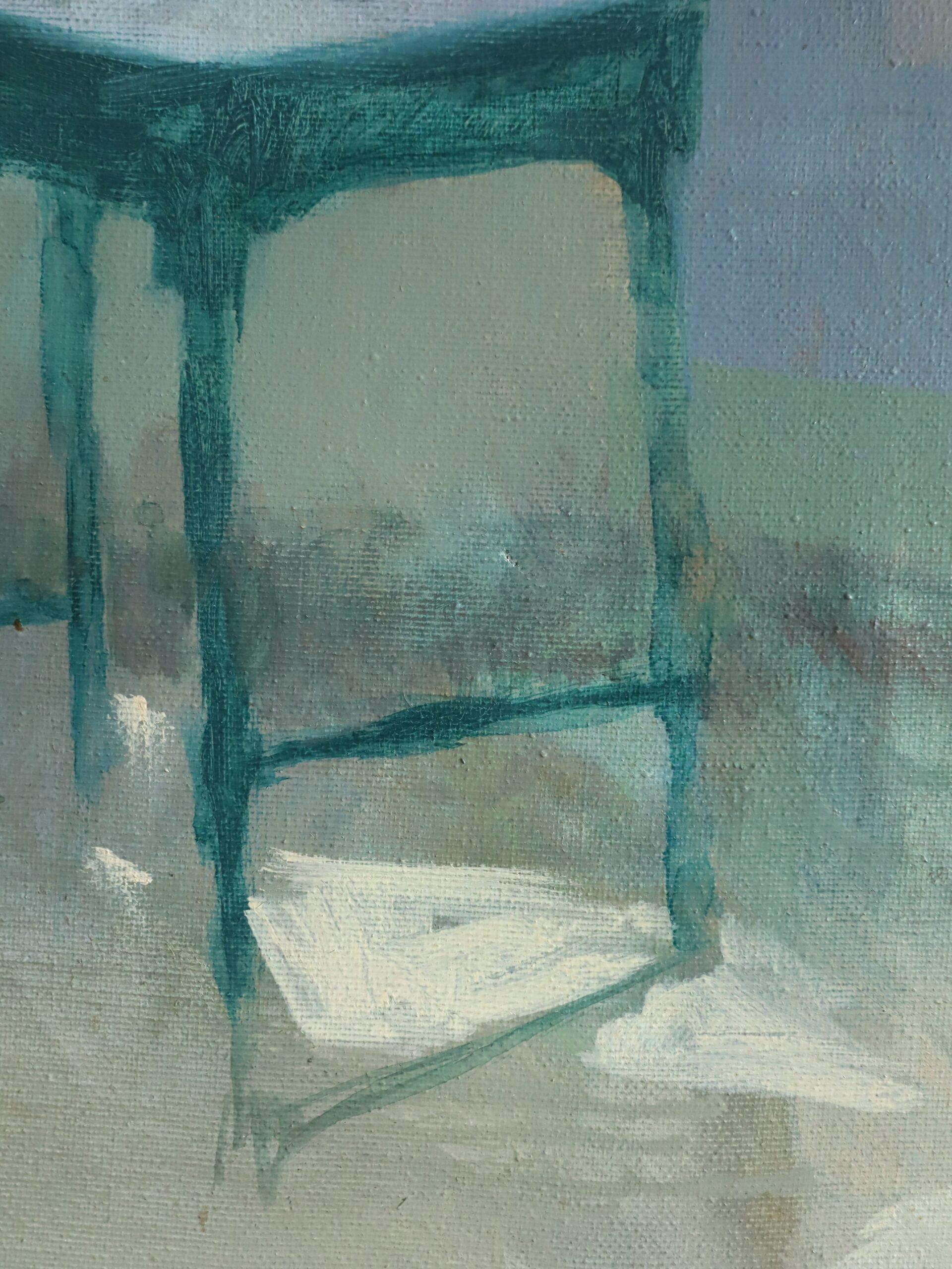 Nature morte d'intérieur suédoise du milieu du siècle - Lumière du soleil et table en vente 4