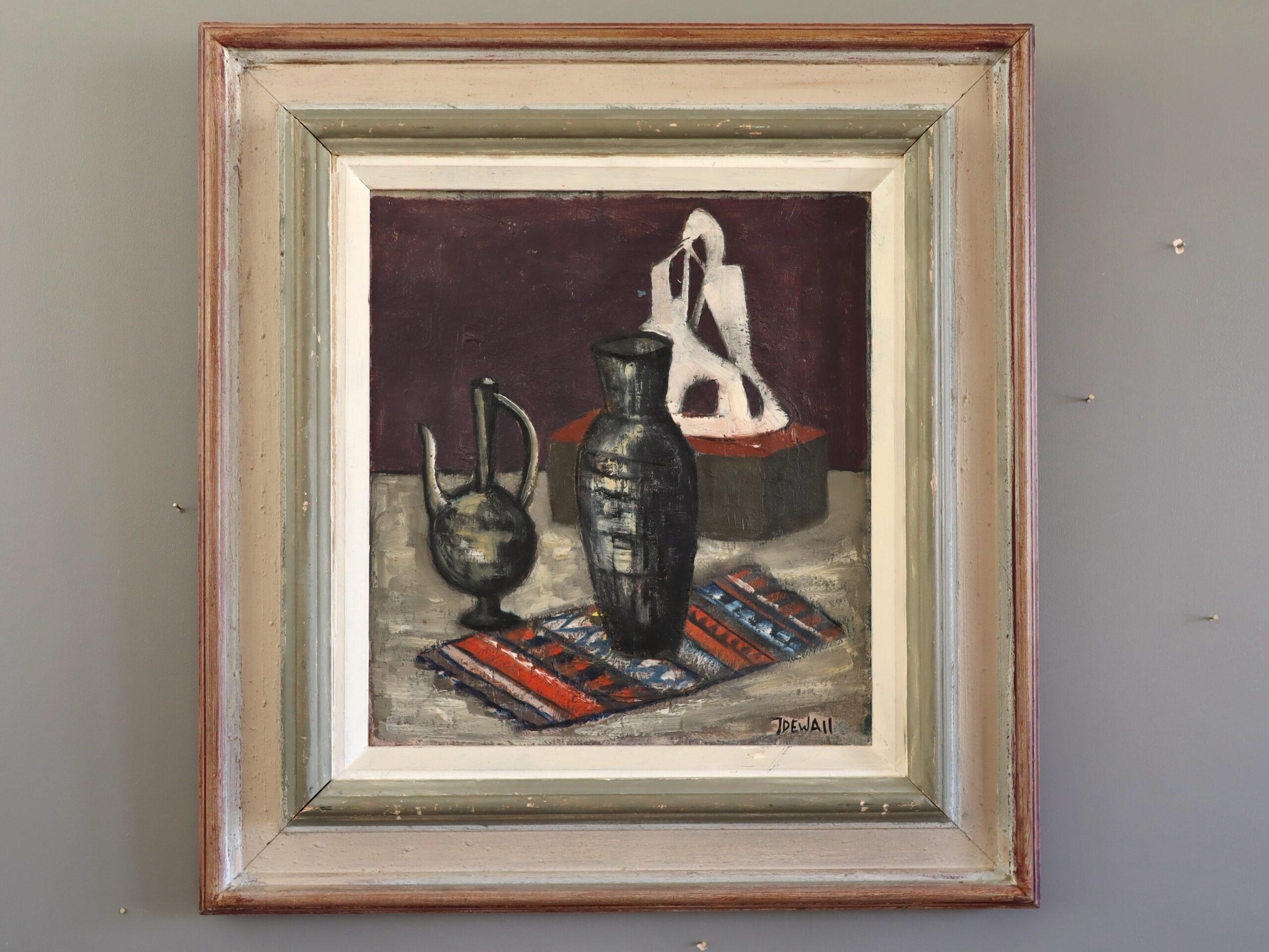 Nature morte suédoise du milieu du siècle - Vases et sculptures - Painting de Unknown