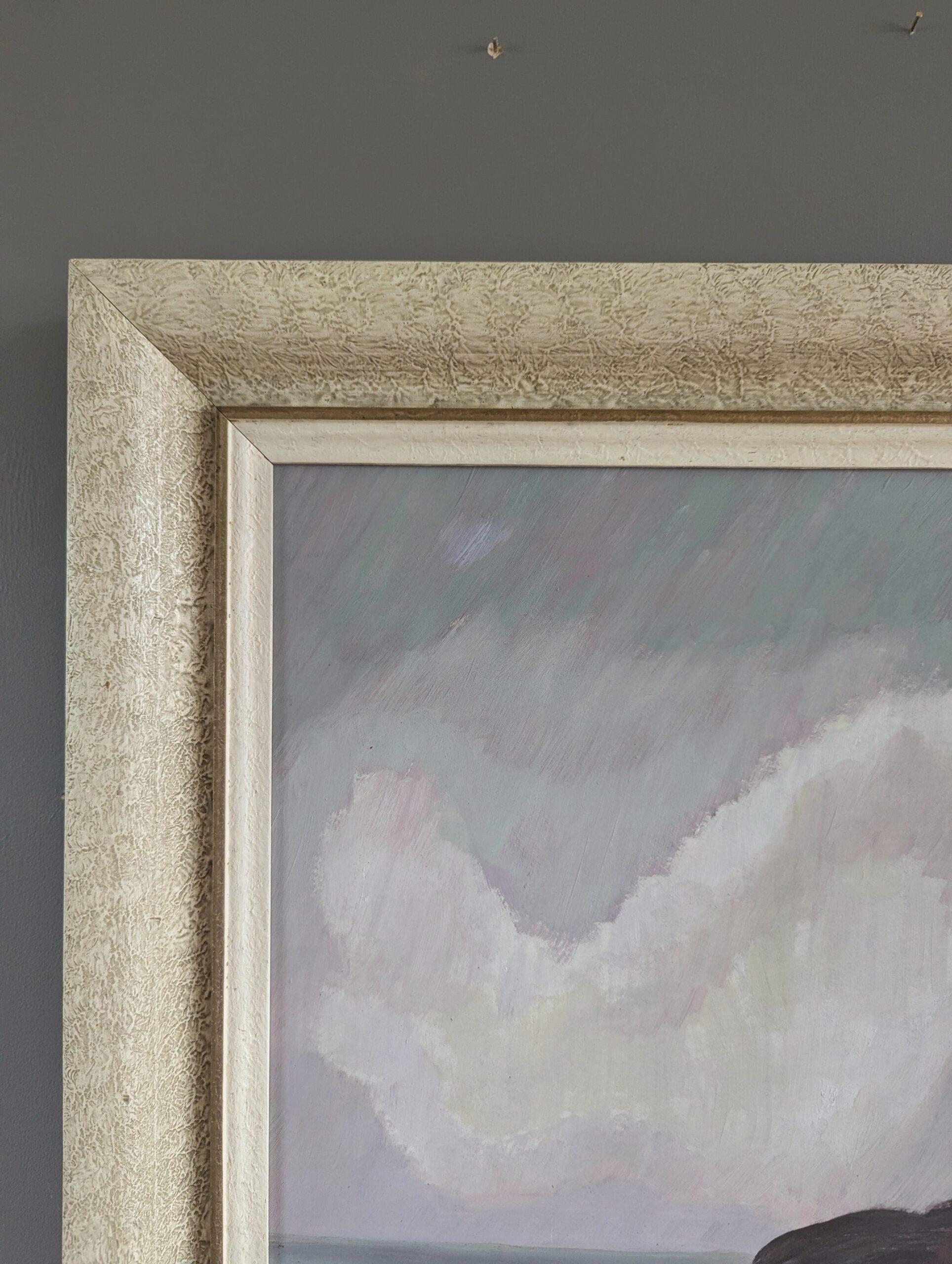 Mid-Century Modern Vintage Original Landscape Oil Painting - Autumn Reverie 3