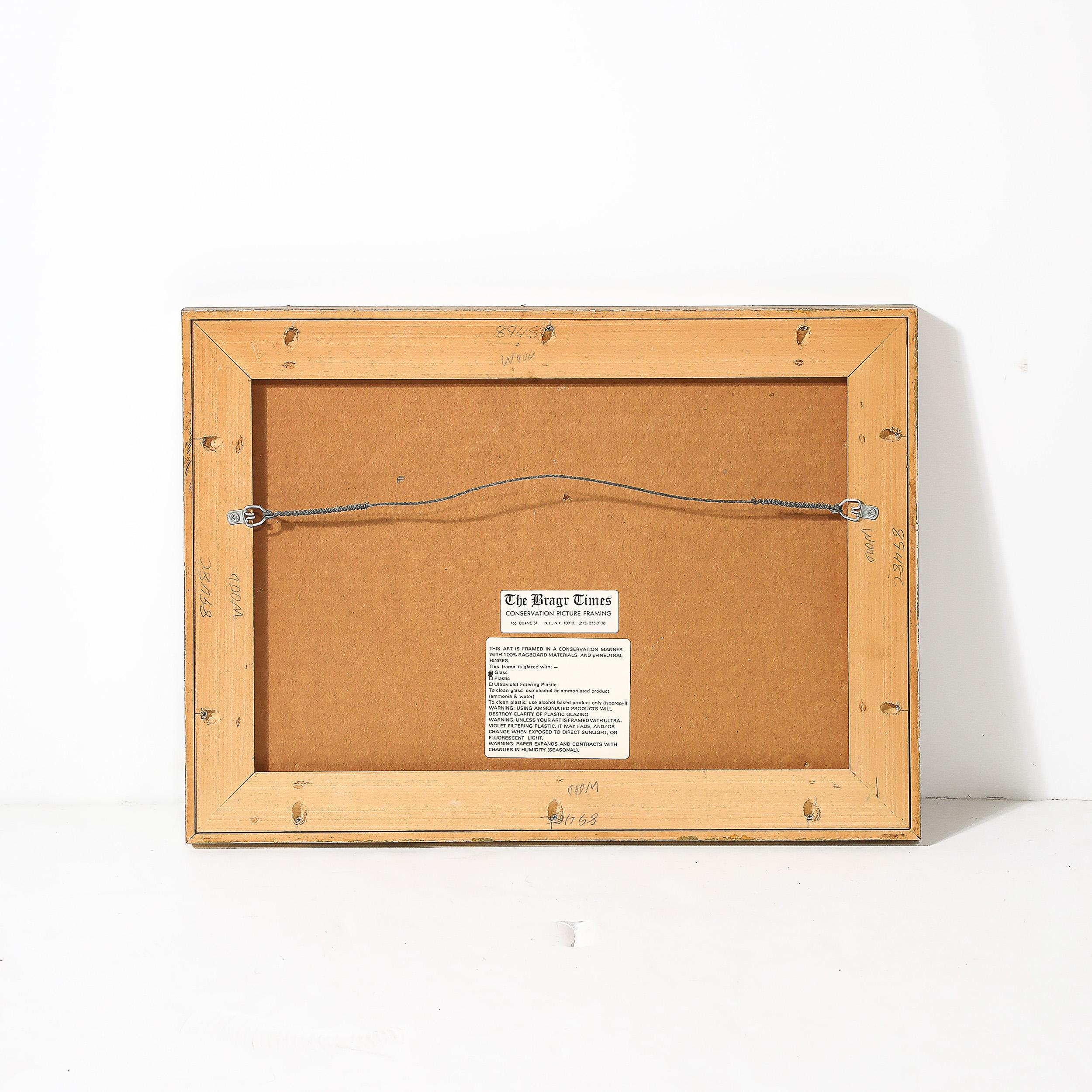 Modernistisches Gemälde von Ouroboroses aus der Mitte des Jahrhunderts in Gouache auf Naturfaserpapier im Angebot 5