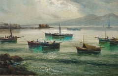 Mid Century Naples & Mount Vesuvius From the Bay