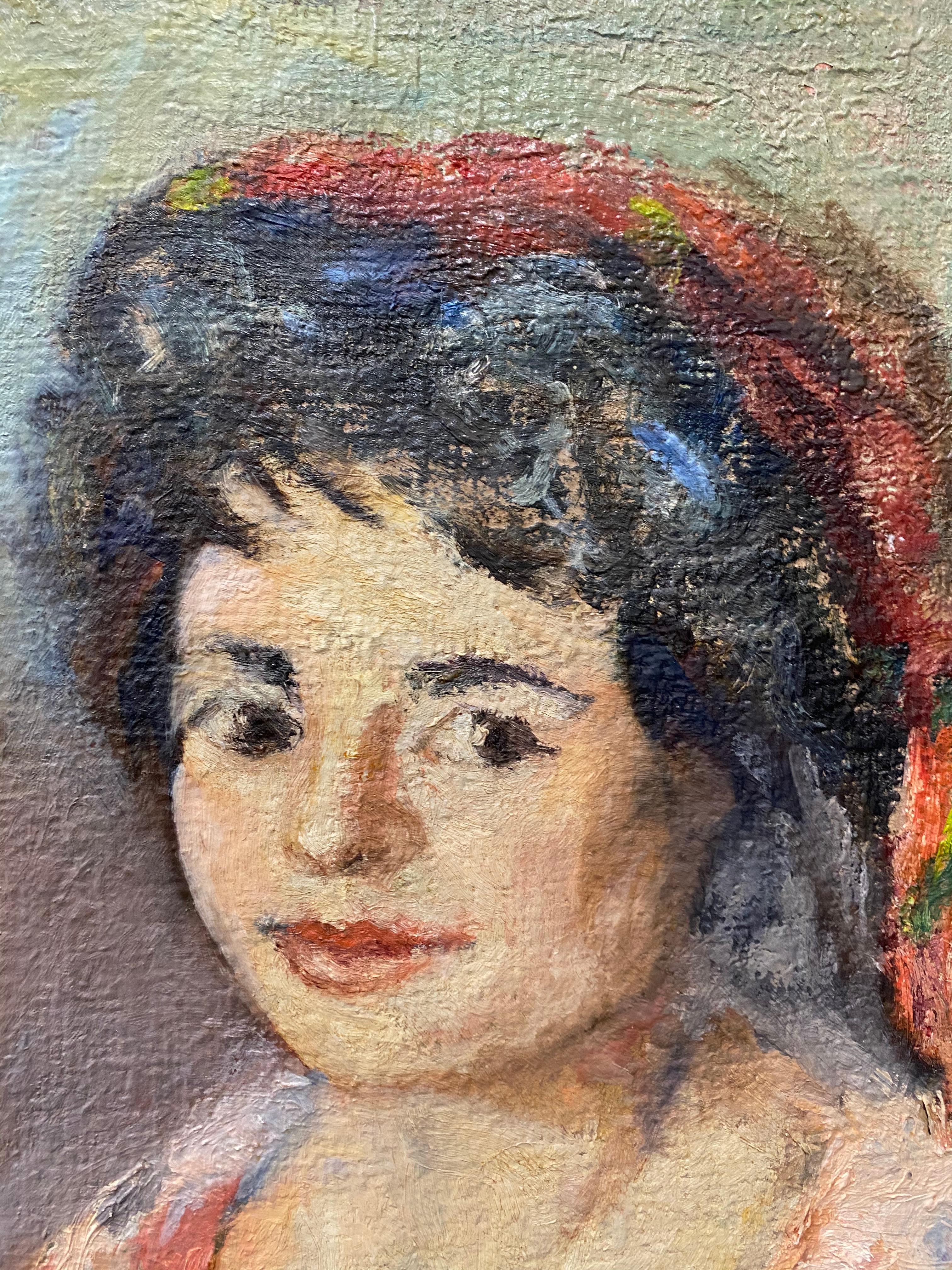 Portrait d'une danseuse à l'huile du milieu du siècle par Zikvo Zic C.1959

Huile originale sur toile

Dimensions de la toile 31