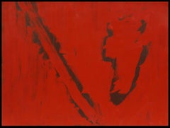 Pittura di metà secolo Disegno incorniciato Texture colorata New York Estate Rosso Nero Pittura di metà secolo Disegno incorniciato Texture colorata New York Estate Rosso Nero