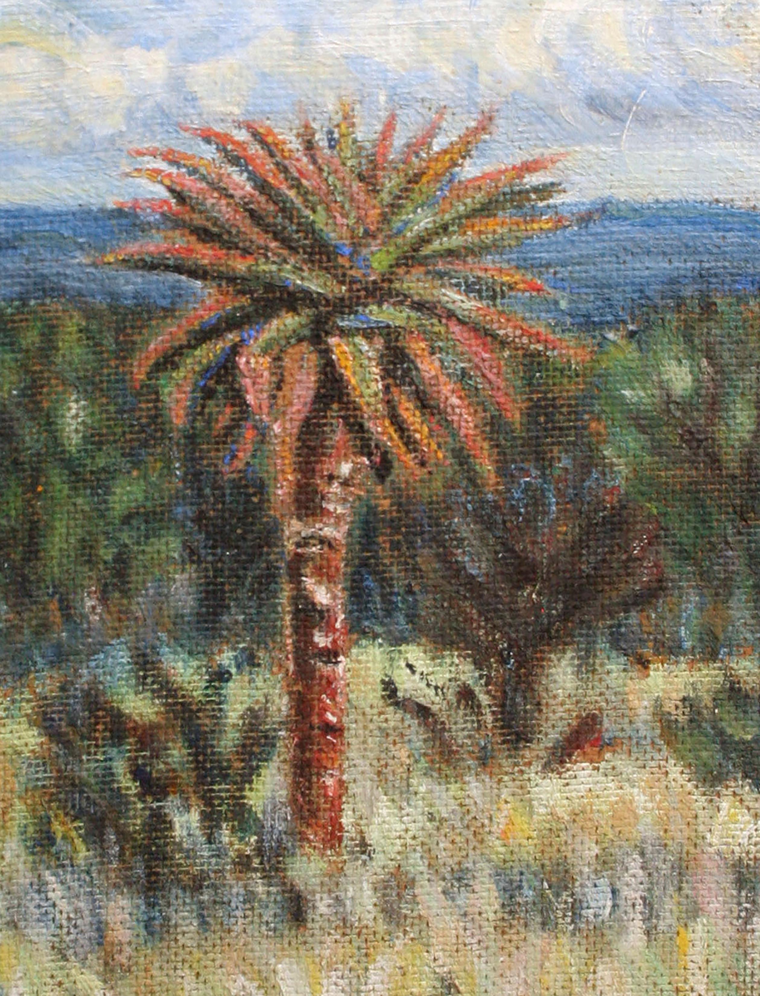 Palm Springs Wüstenlandschaft aus der Mitte des Jahrhunderts – Painting von Unknown