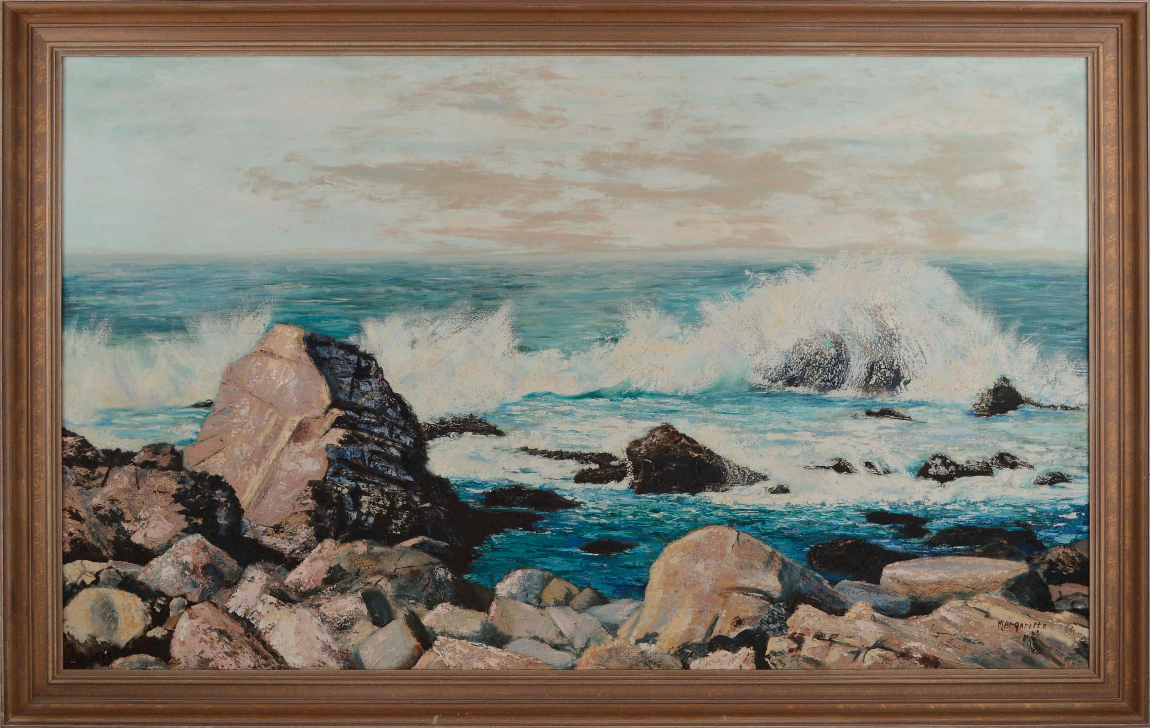 Unknown Landscape Painting - Mid Century San Francisco Bay Seascape