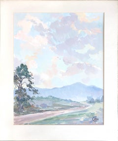 Mid Century Tonalist Landscape of California Country Road