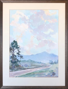 Vintage Mid Century Tonalist Landscape of California Country Road