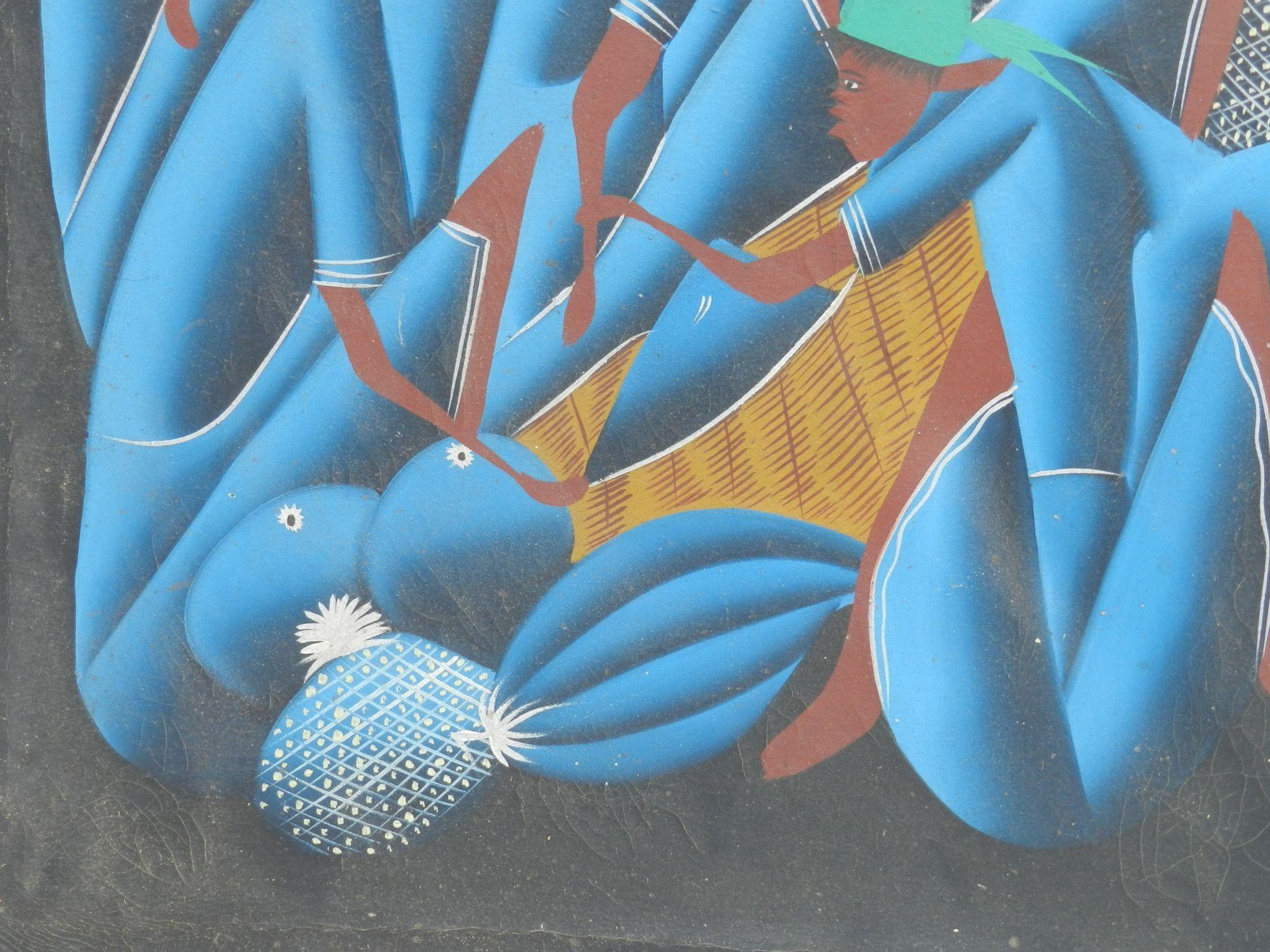 Pintura de mediados de siglo de Sergo French African Harvest en venta 1