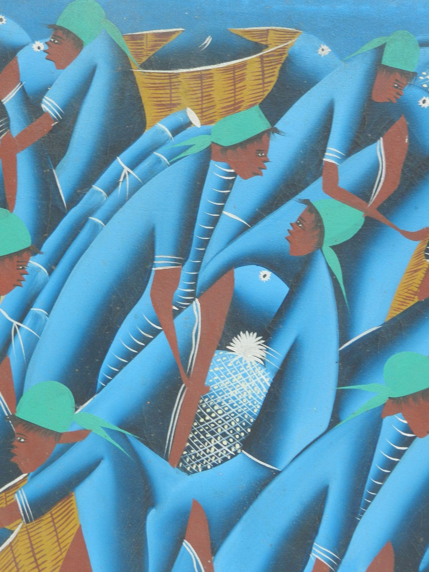 Pintura de mediados de siglo de Sergo French African Harvest en venta 4