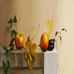 Mike Woods (1976-2003) - 20th Century Oil, Grapes, Apples and Wine