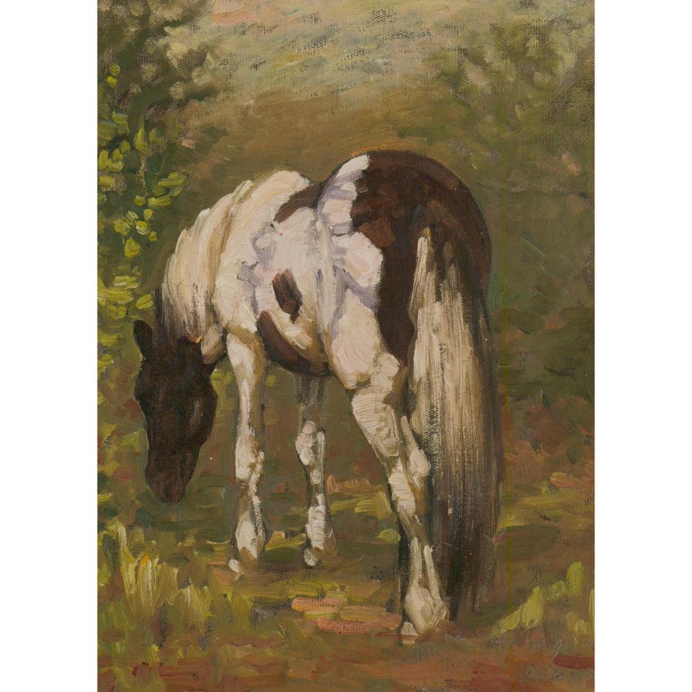 Mildred White - Olio della metà del XX secolo incorniciato, Charlie - Painting di Unknown