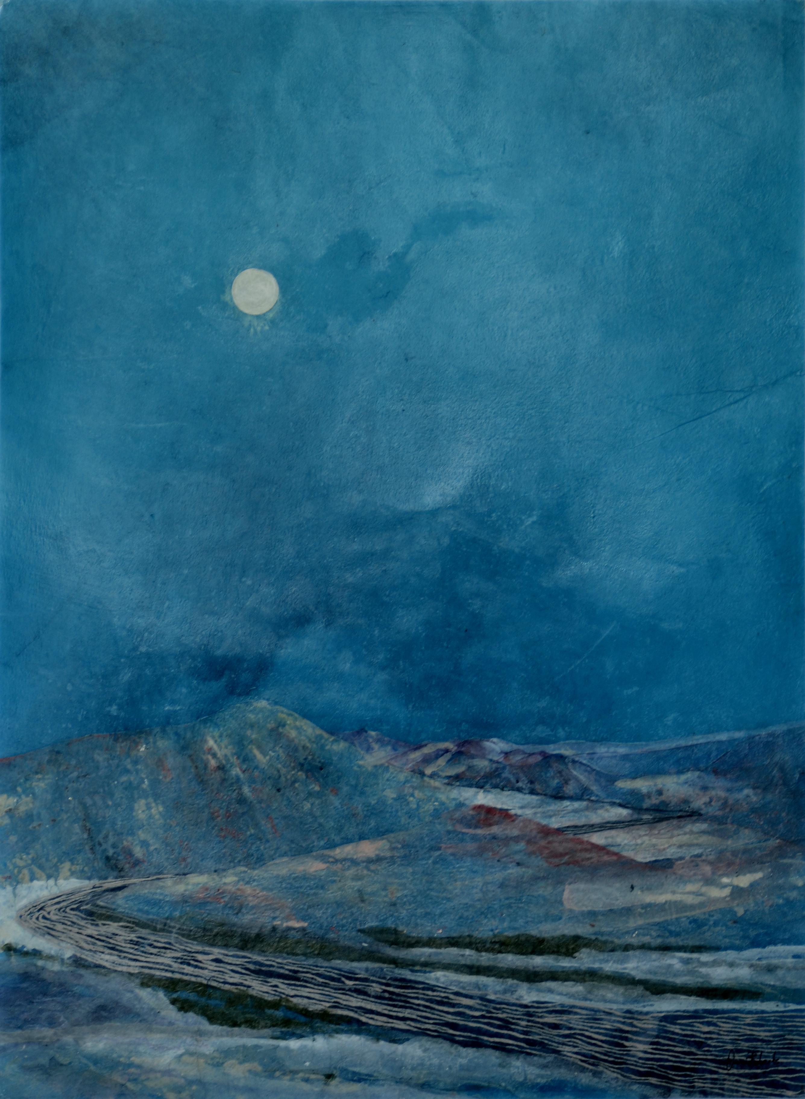 Milgis Moon by David W M Roberts - Painting by Unknown