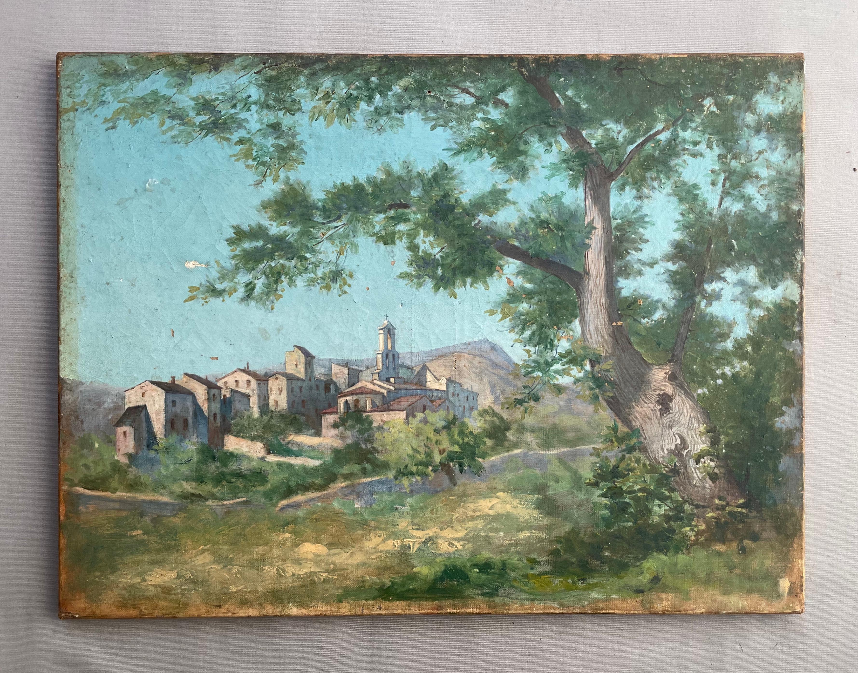 Millau, Aveyron, Francia, Olio su tela Inizio XX secolo - Painting di Unknown