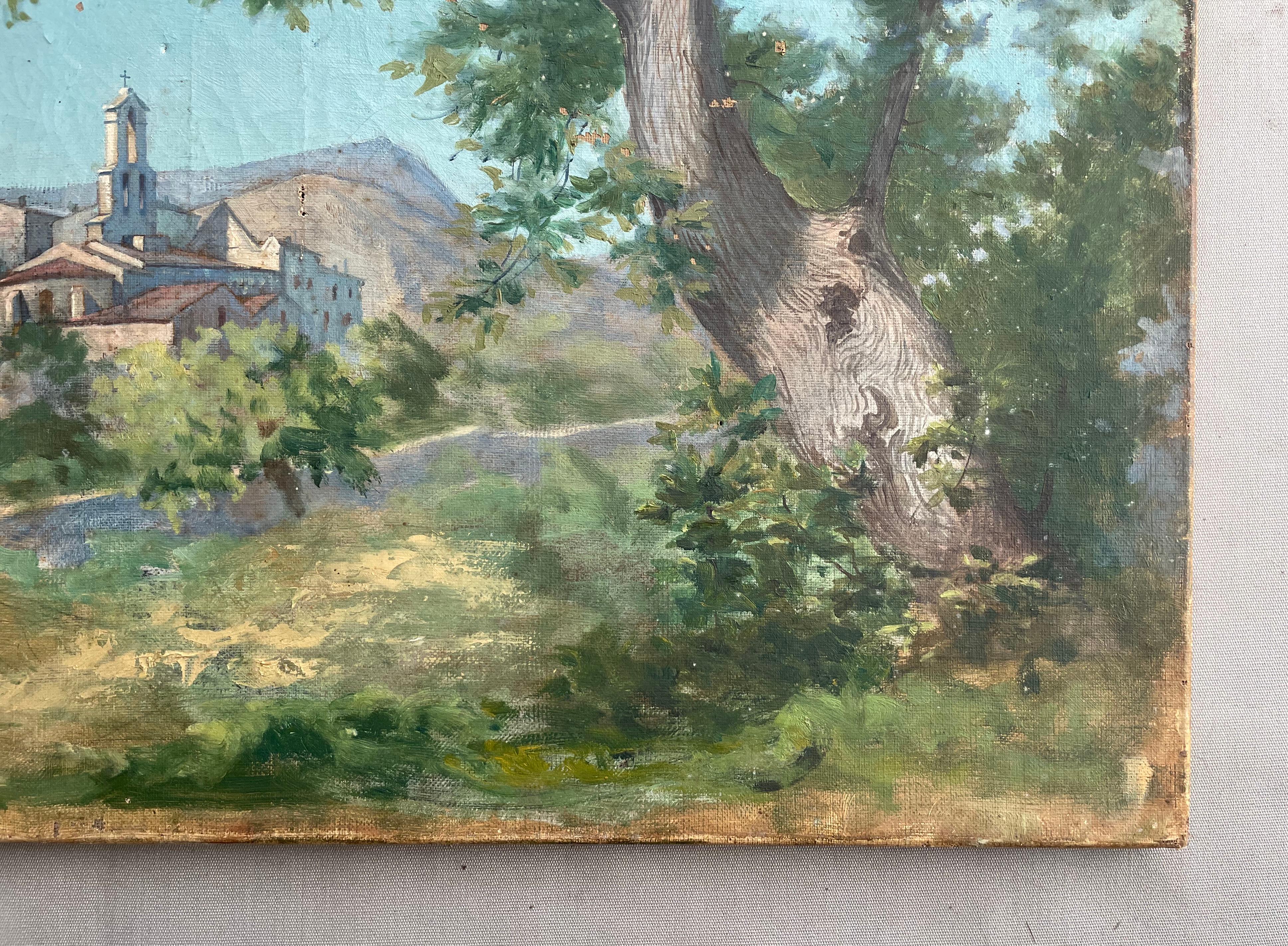 Millau, Aveyron, Francia, Olio su tela Inizio XX secolo 1