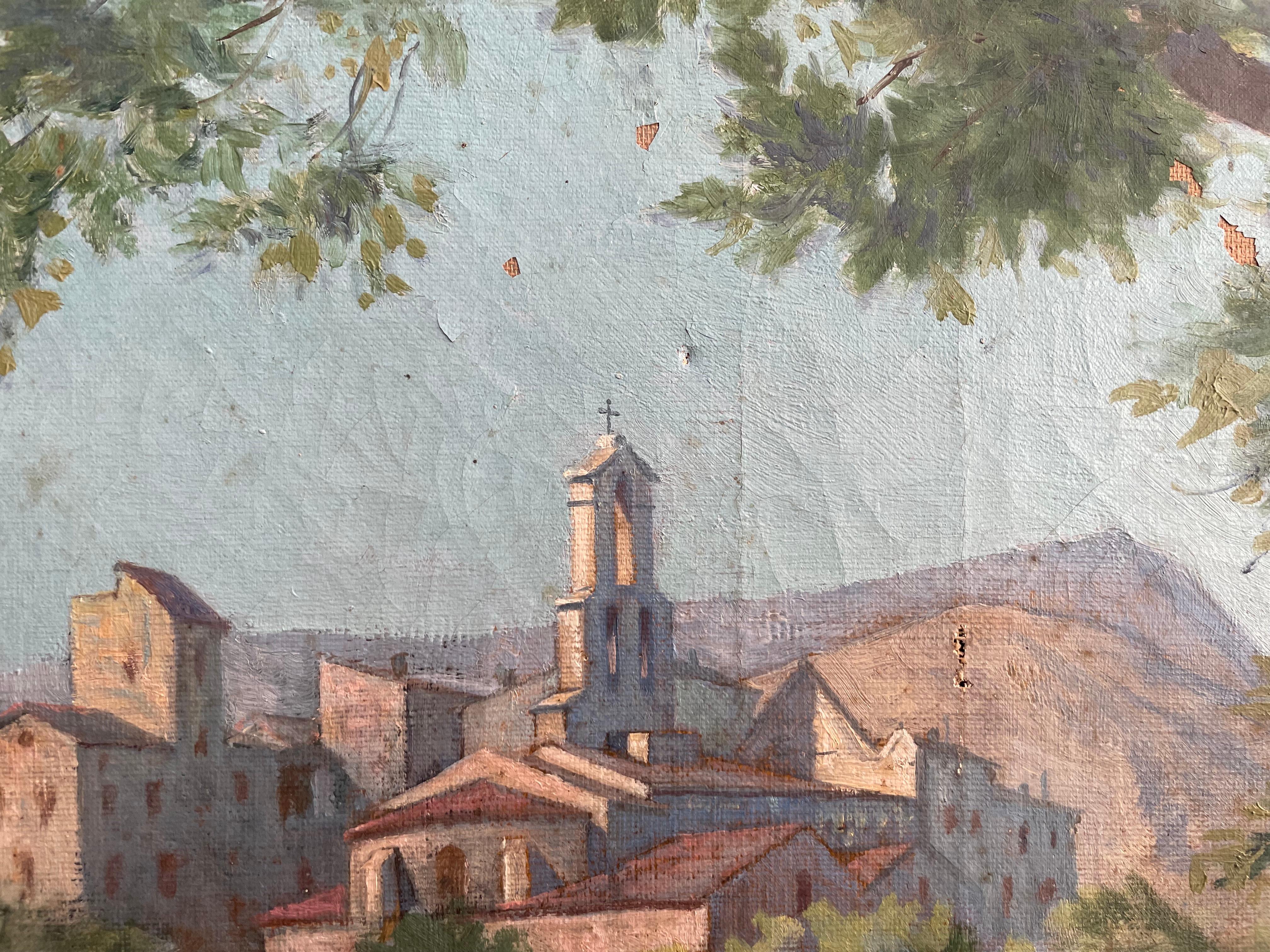 Millau, Aveyron, Francia, Olio su tela Inizio XX secolo 5