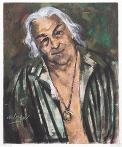 Milovan Stanić (1929–1989) - Croatian  20th Century Oil, A Friendly Smile