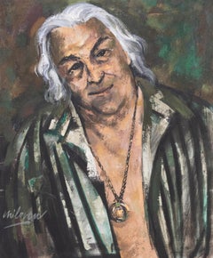 Milovan Stanić (1929–1989) - Croatian  20th Century Oil, A Friendly Smile