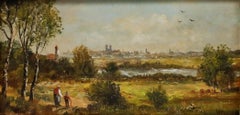 Miniature 1870 Oil - View of Munich