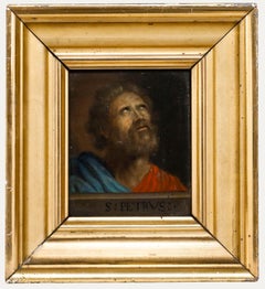 Miniature 18th Century Oil - Saint Peter