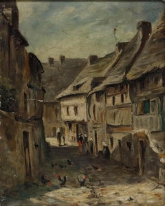 Miniature Early 20th Century Oil - A Quiet Day