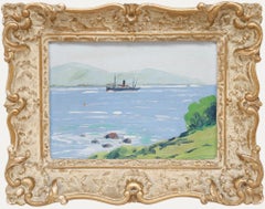 Miniatur-Öl des frühen 20. Jahrhunderts - Dampfschiff