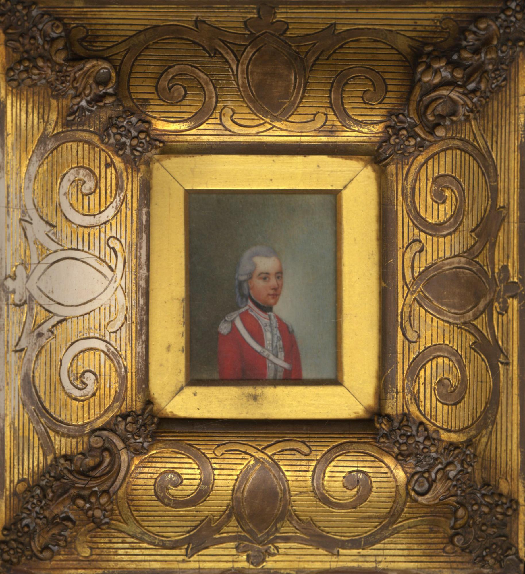 Miniature Portrait of an Officer of the Light Dragoons - Painting by Unknown