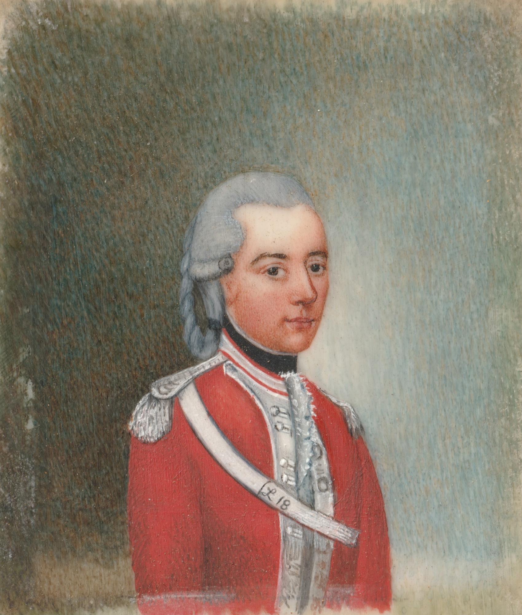 Unknown Portrait Painting - Miniature Portrait of an Officer of the Light Dragoons