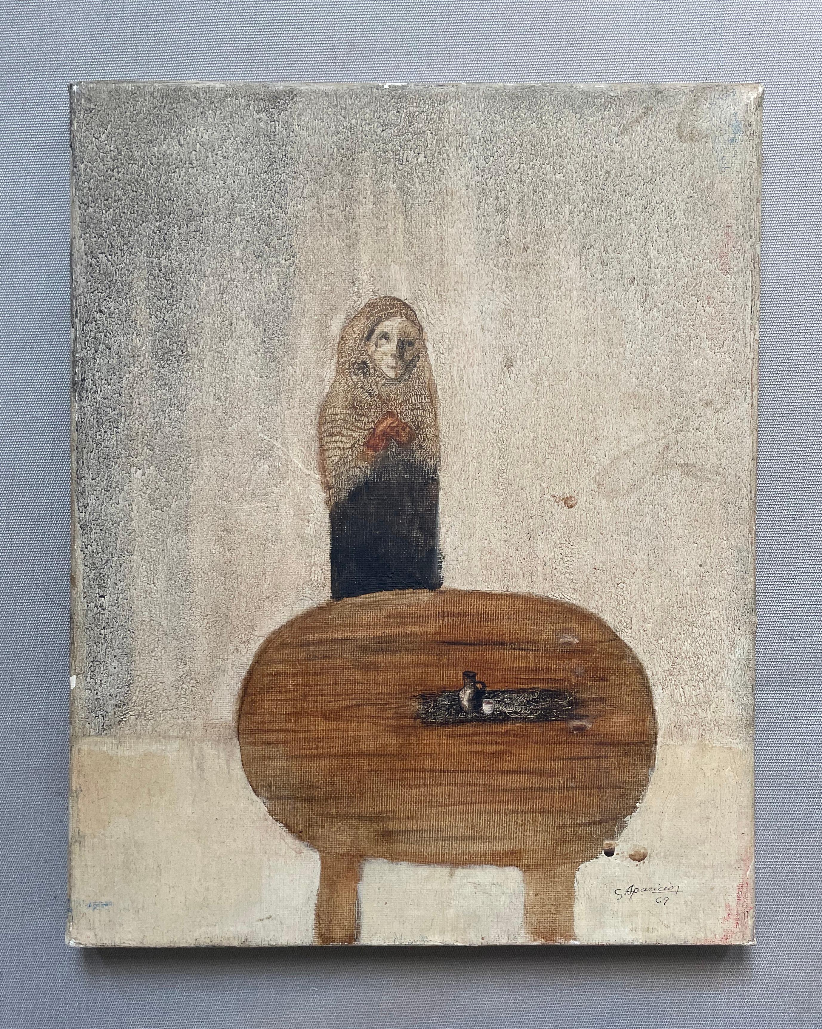 Escuela Miserabilista, Óleo Sobre Lienzo, Firma Por Identificar - Painting de Unknown