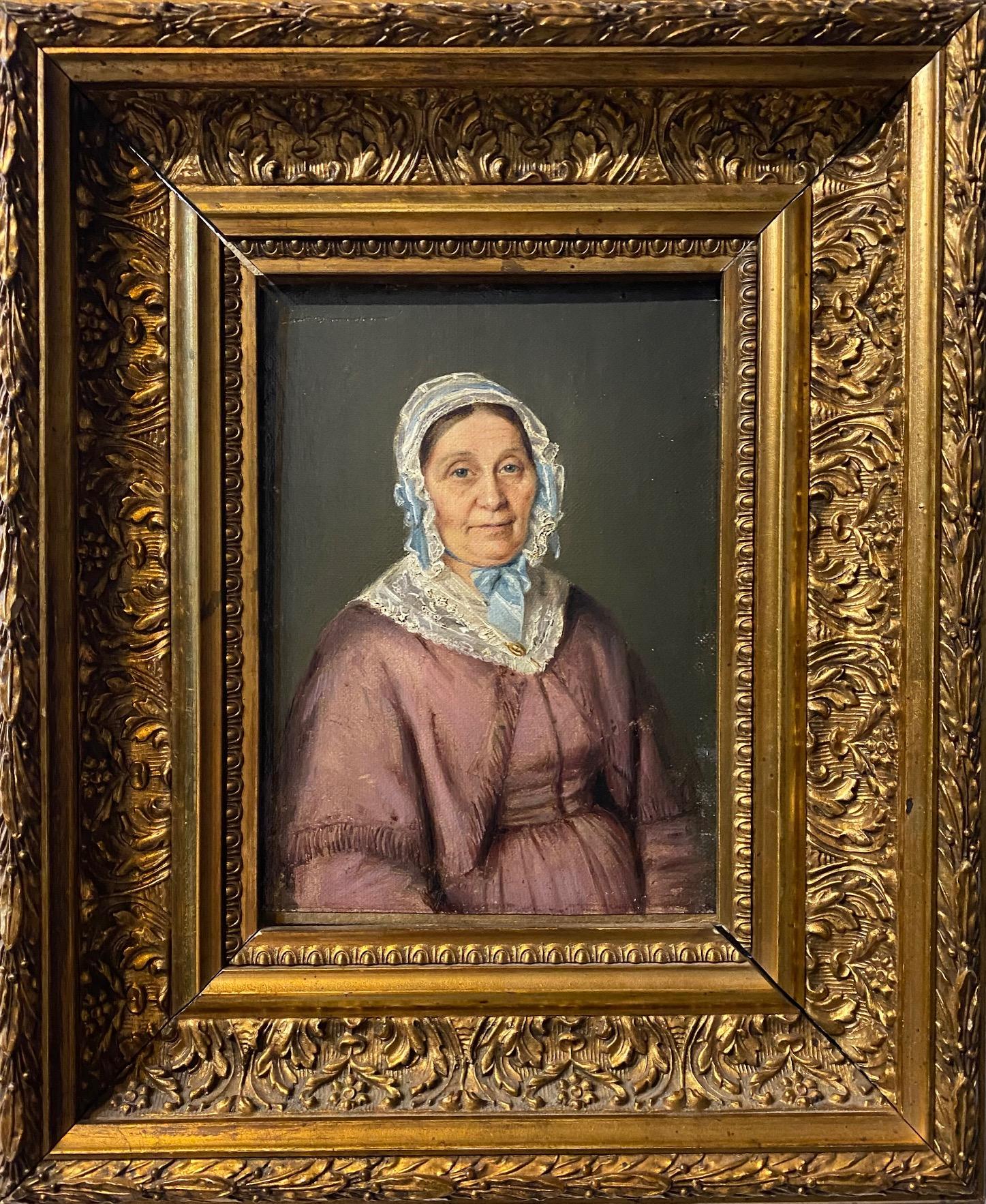 Miss Ecart Julie Sandoz (1850) - Oil on cardboard  - Painting by Unknown