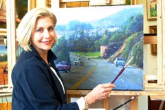 Mist, Plein Air Impressionism Original Fine Art Oil on Linen Canvas